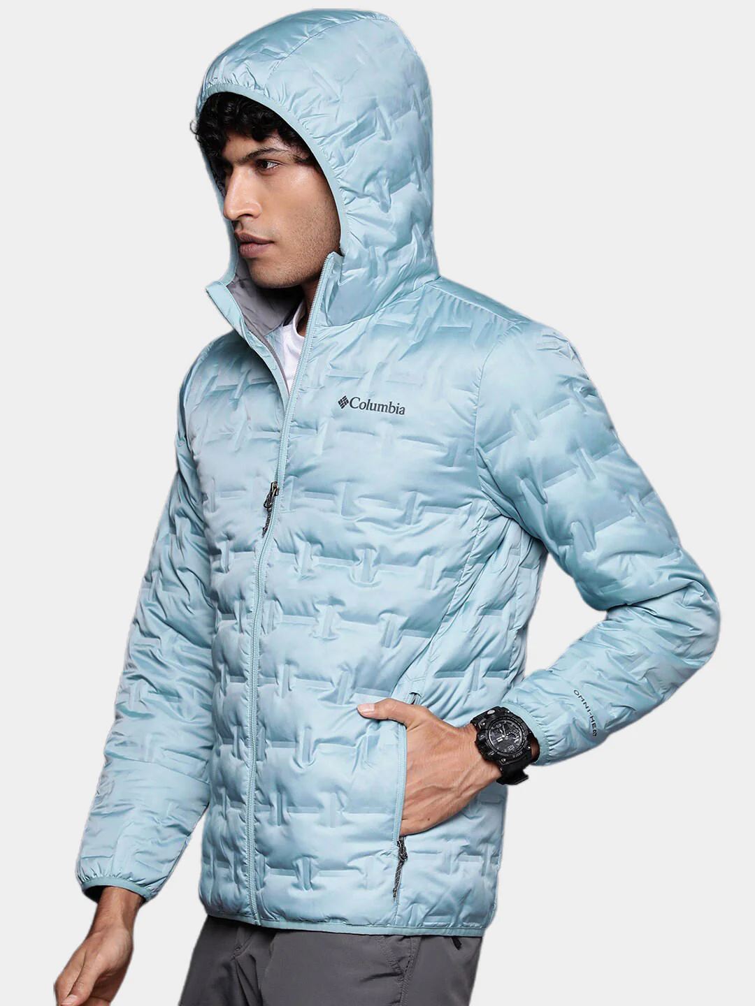 Columbia Men Blue Delta Ridge Down Hooded Jacket - Image 13