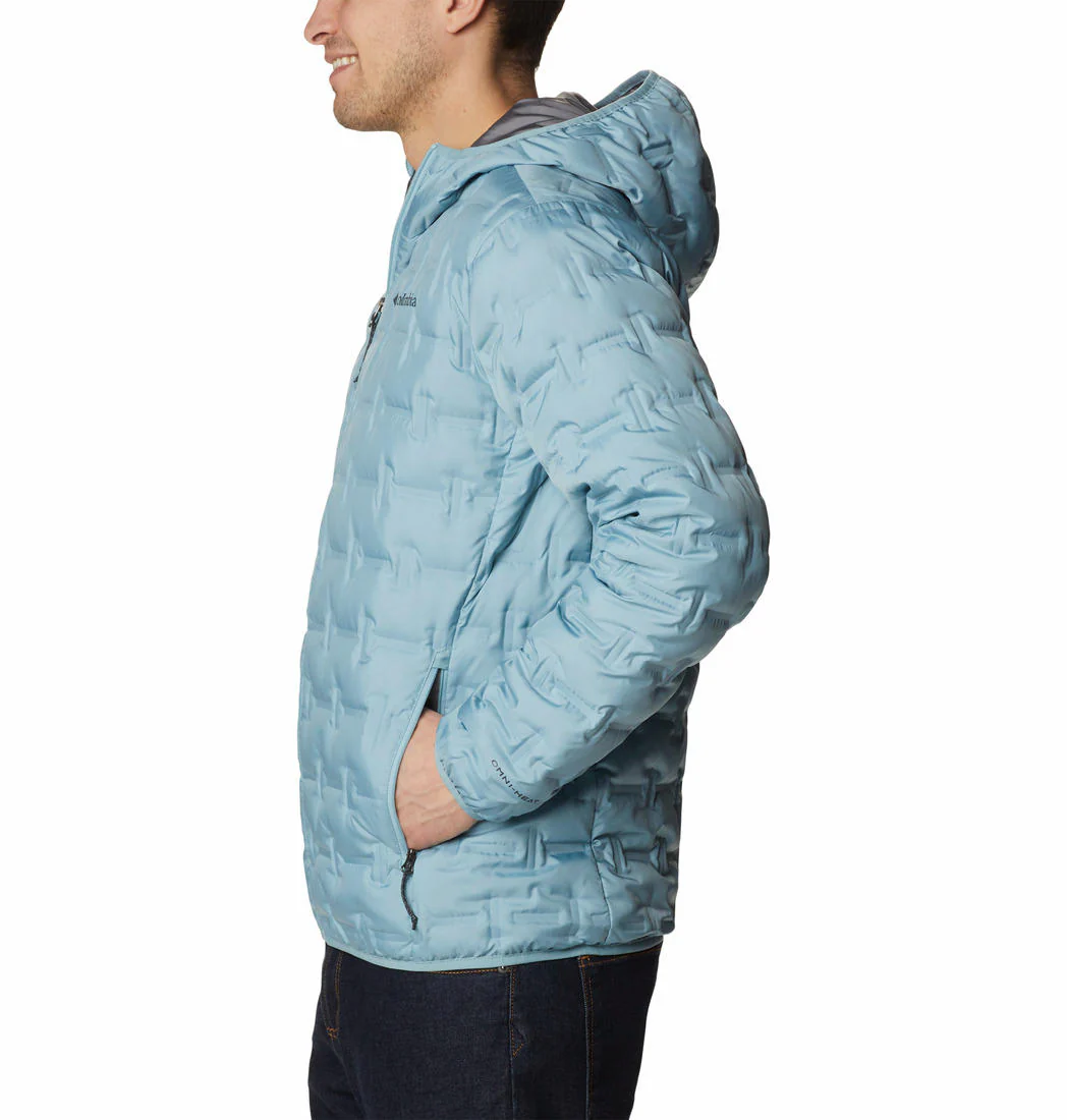 Columbia Men Blue Delta Ridge Down Hooded Jacket - Image 2