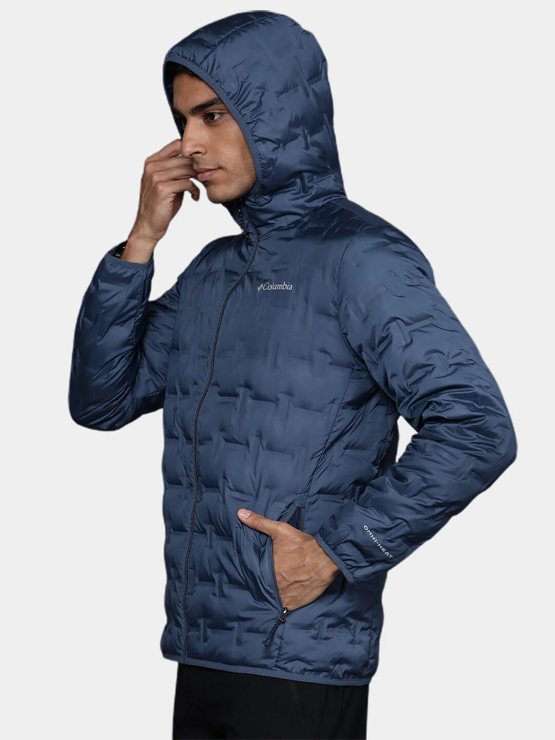 Columbia Men Blue Delta Ridge Down Hooded Jacket - Image 13