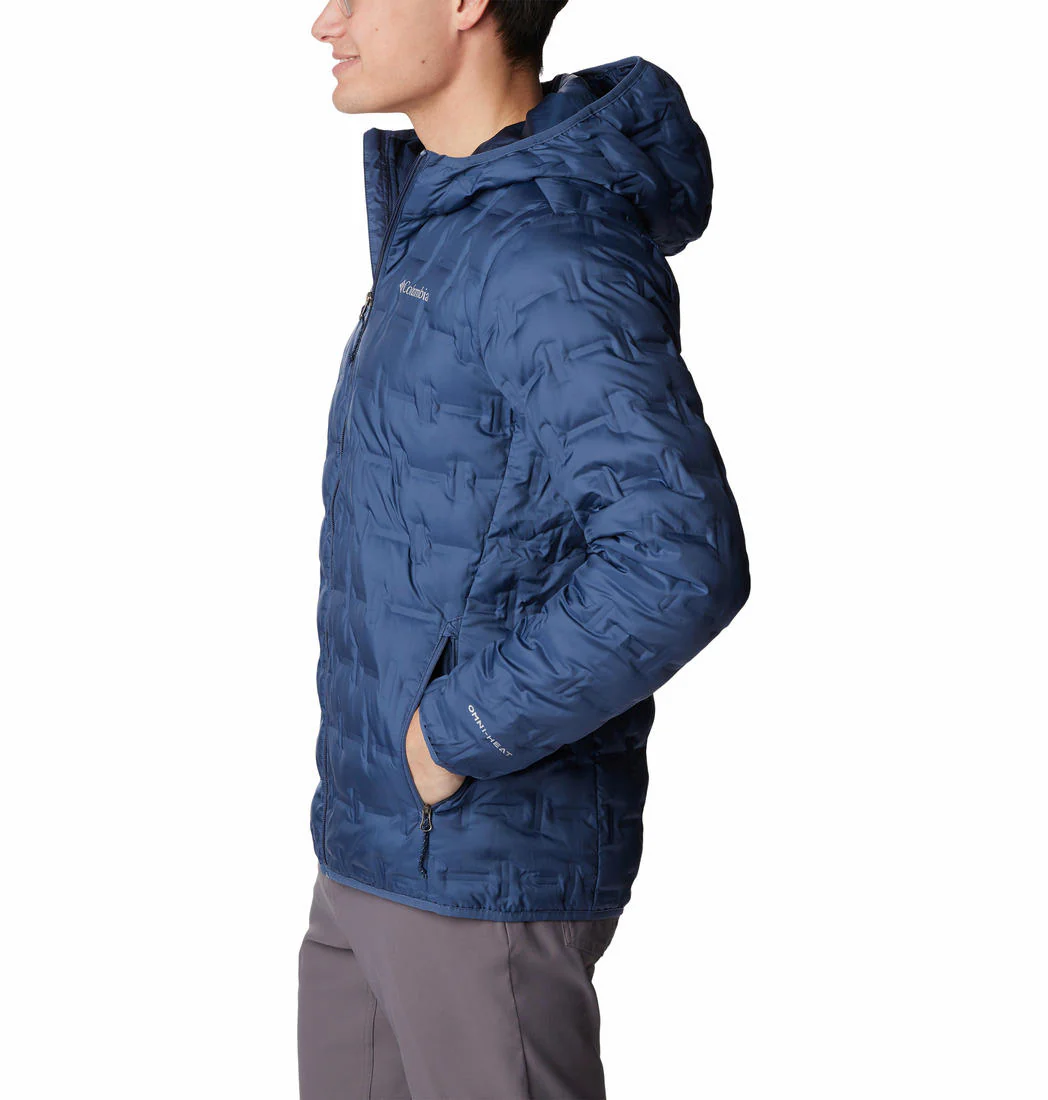 Columbia Men Blue Delta Ridge Down Hooded Jacket - Image 2