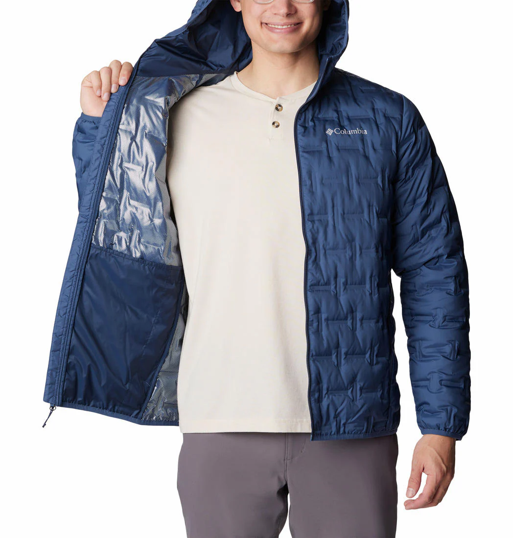 Columbia Men Blue Delta Ridge Down Hooded Jacket - Image 4
