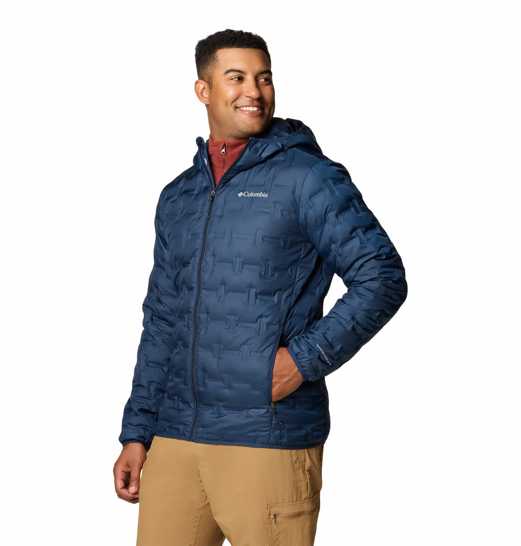 Columbia Men Blue Delta Ridge II Down Hooded Jacket (Plus Size) - Image 5