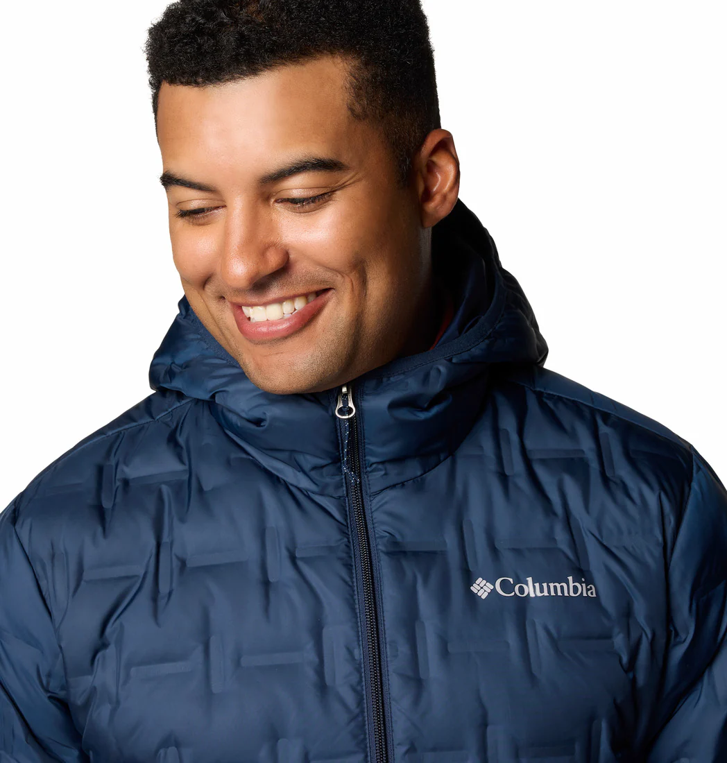 Columbia Men Blue Delta Ridge II Down Hooded Jacket (Plus Size) - Image 6