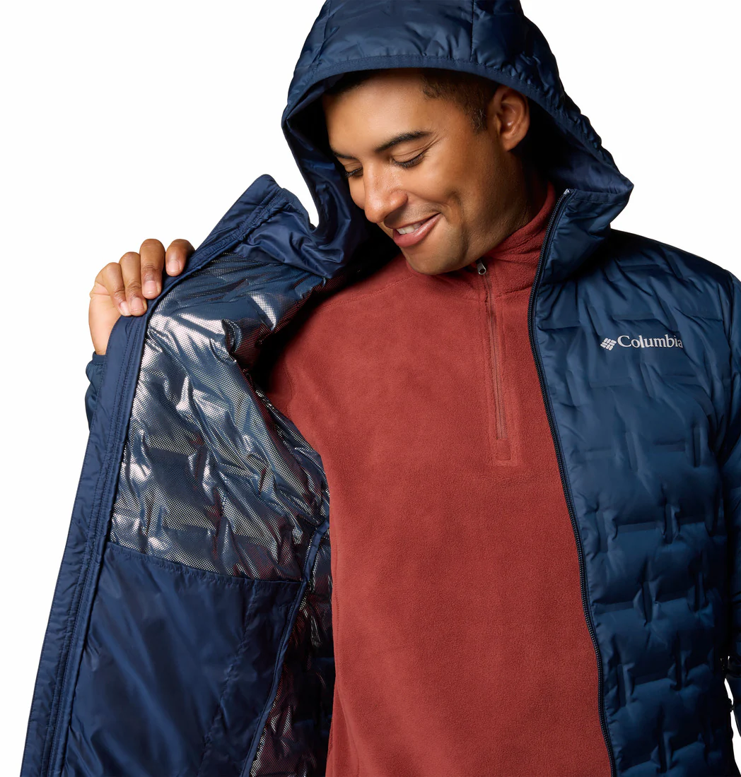 Columbia Men Blue Delta Ridge II Down Hooded Jacket (Plus Size) - Image 7