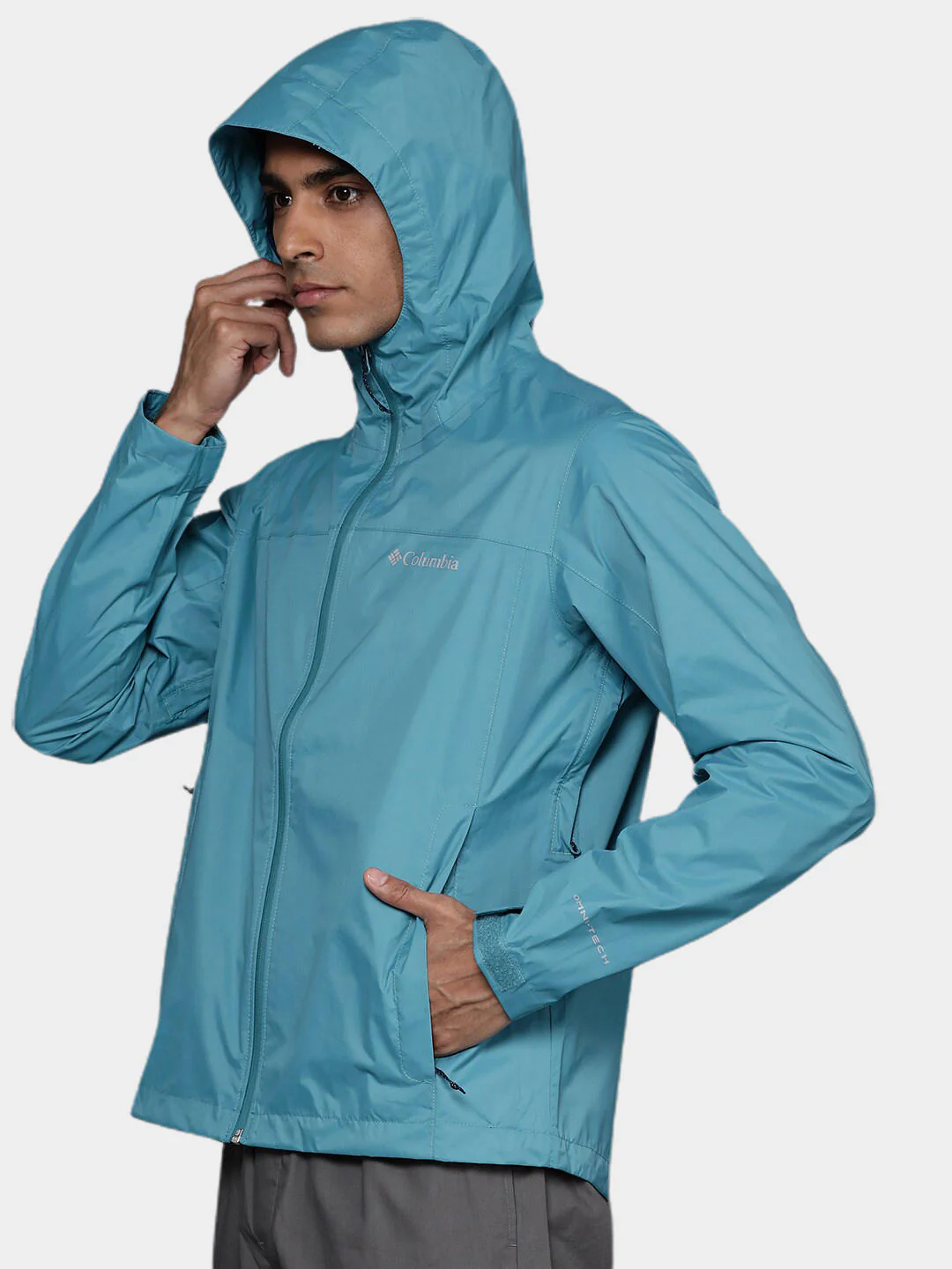 Columbia Men Blue EvaPOURation Jacket Waterproof - Image 14