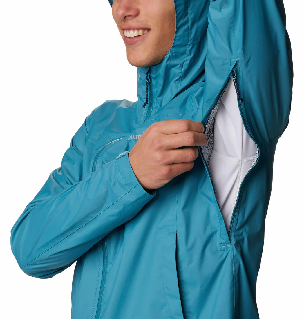 Columbia Men Blue EvaPOURation Jacket Waterproof - Image 4