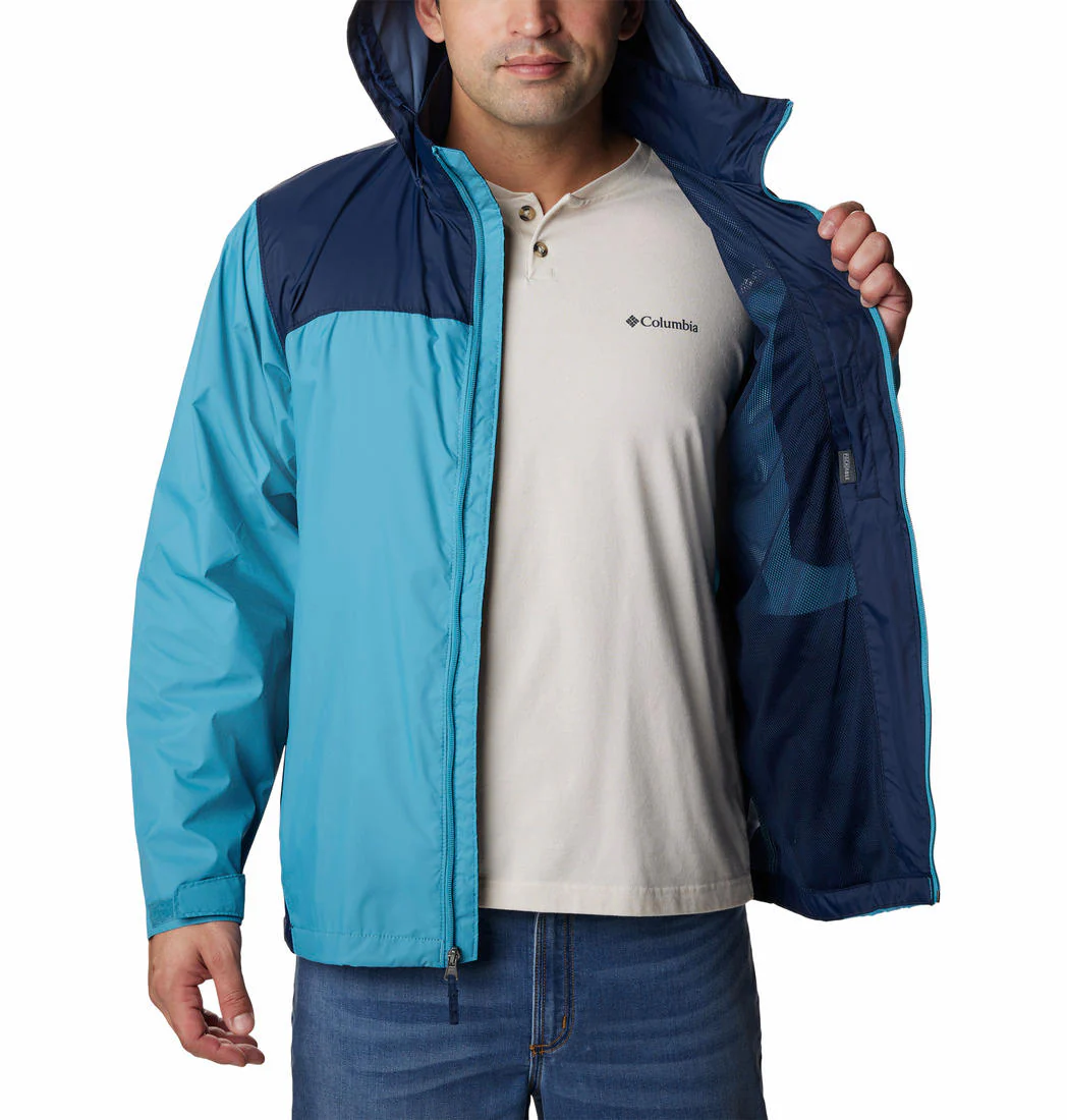 Columbia Men Blue Glennaker Lake Rain Jacket - Image 2