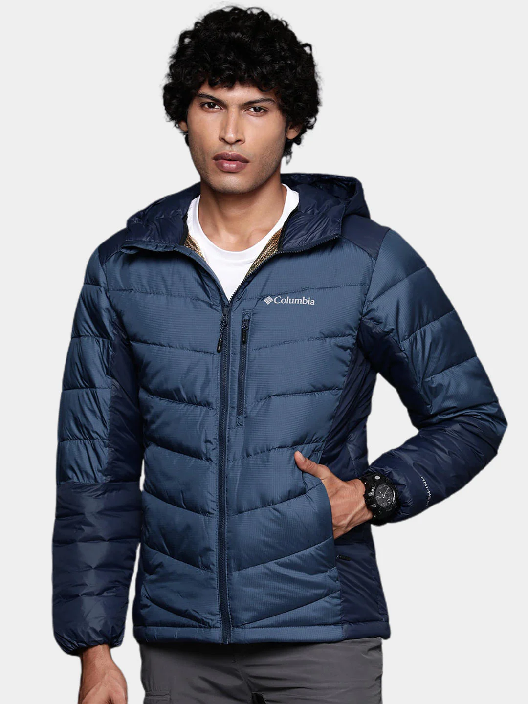 Columbia Men Blue Labyrinth Loop Hooded Jacket - Image 11