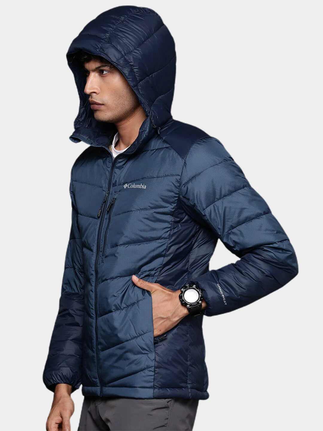 Columbia Men Blue Labyrinth Loop Hooded Jacket - Image 13