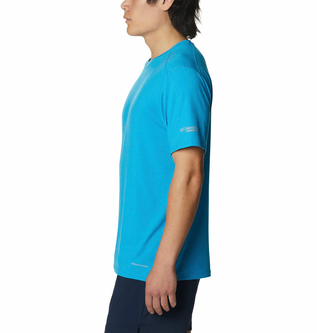 Columbia Men Blue M Endless Trail Running Tech Tee - Image 4