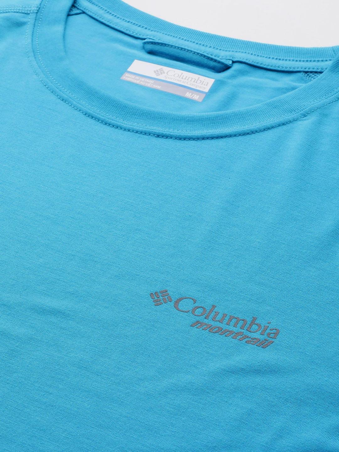 Columbia Men Blue M Endless Trail Running Tech Tee - Image 6