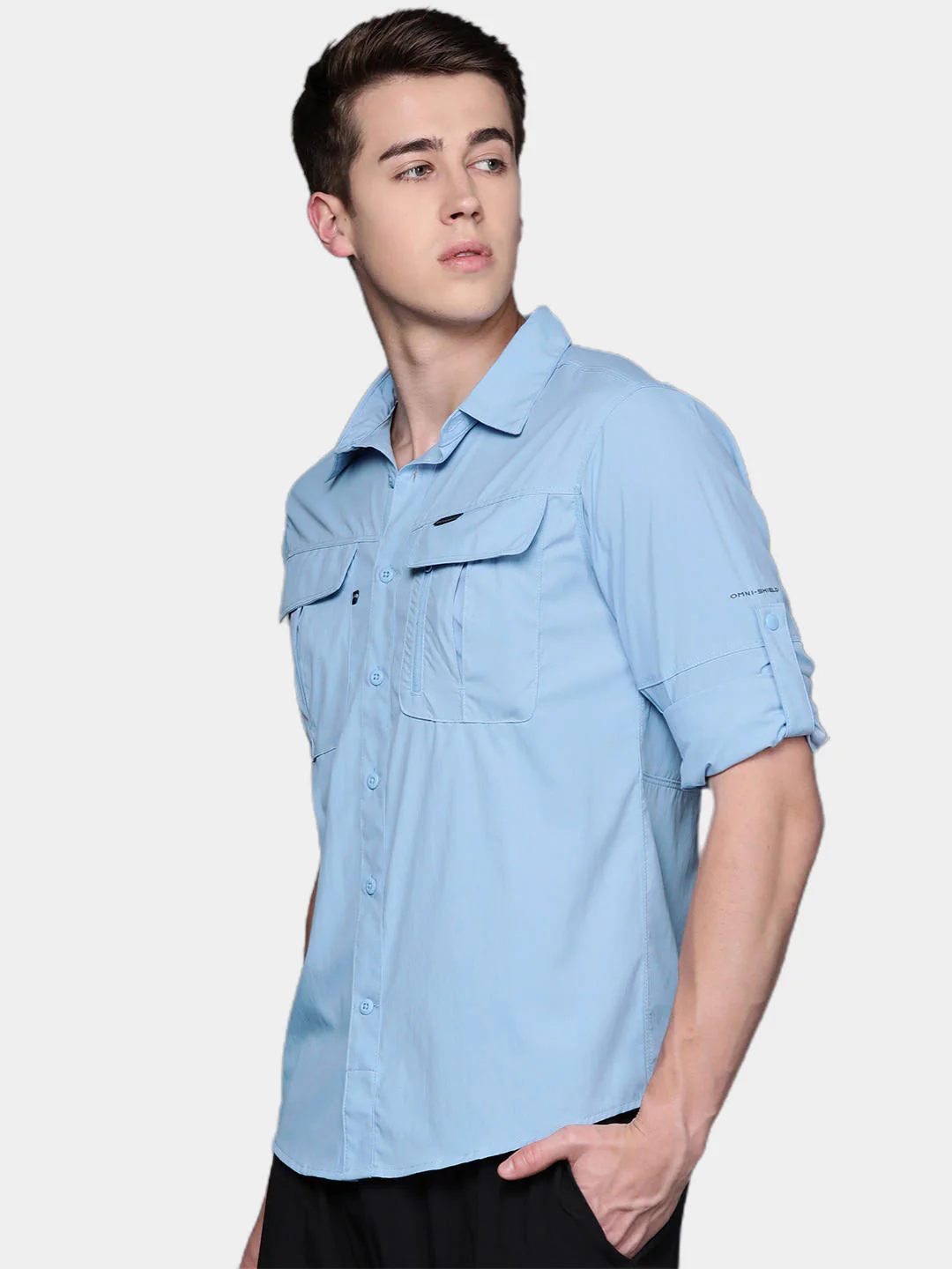 Columbia Men Blue Newton Ridge II Long Sleeve (Sun Protection) - Image 12