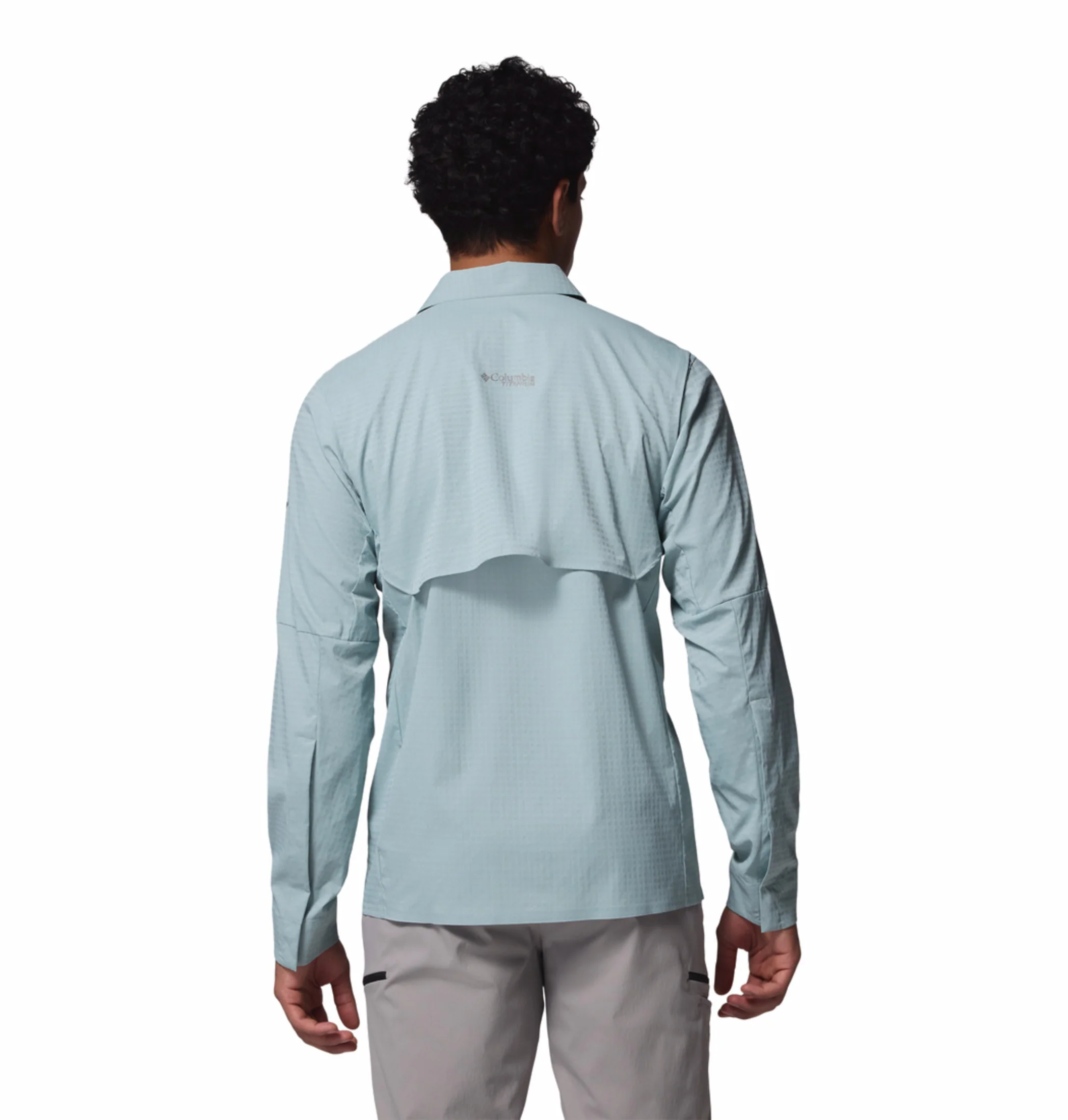 Columbia Men Blue Omni-Freeze Ridge Ascent Long Sleeve Shirt - Image 4