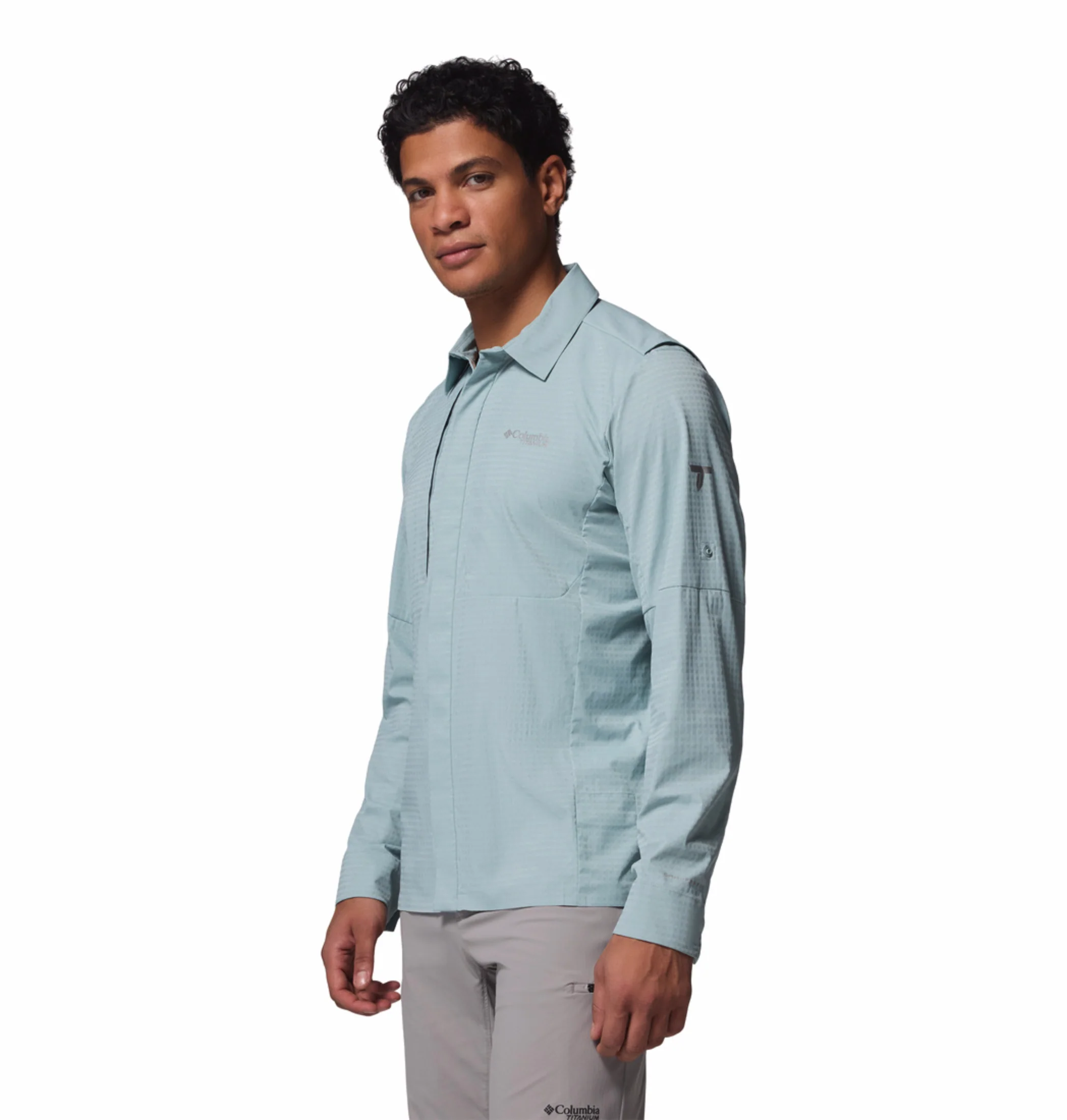 Columbia Men Blue Omni-Freeze Ridge Ascent Long Sleeve Shirt - Image 5