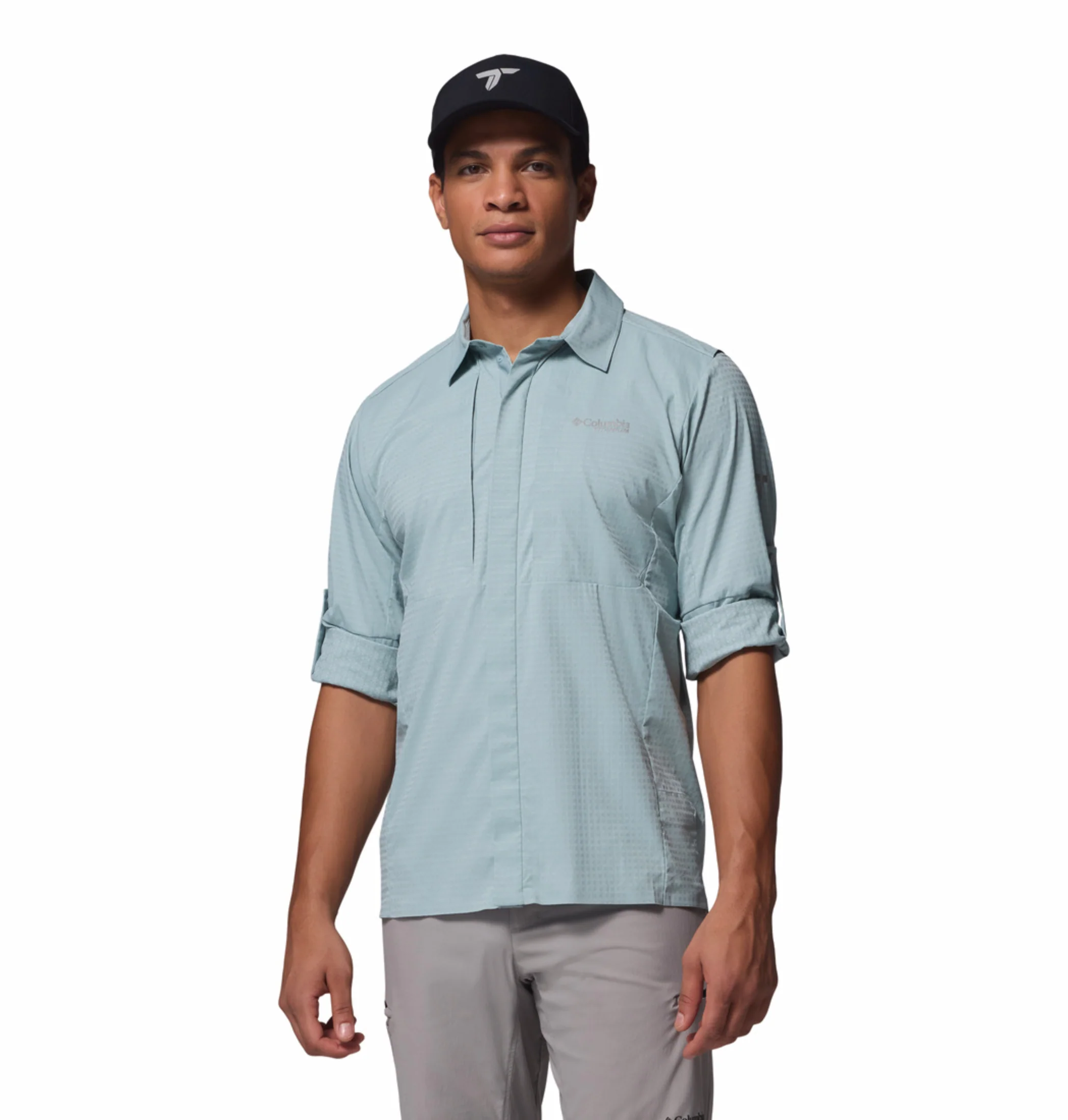 Columbia Men Blue Omni-Freeze Ridge Ascent Long Sleeve Shirt - Image 7