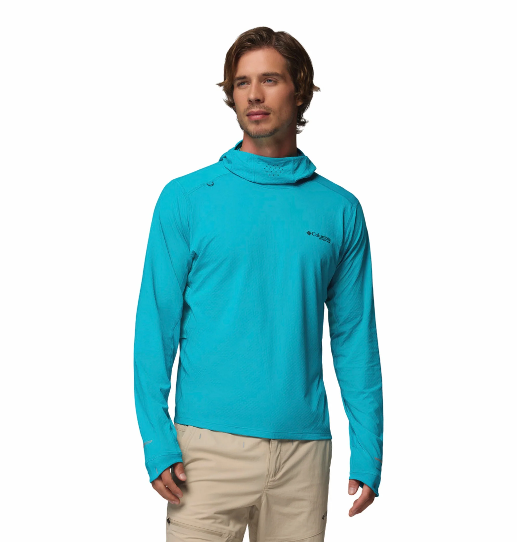 Columbia Men Blue Omni-Freeze Shadowcaster Zero Hoodie