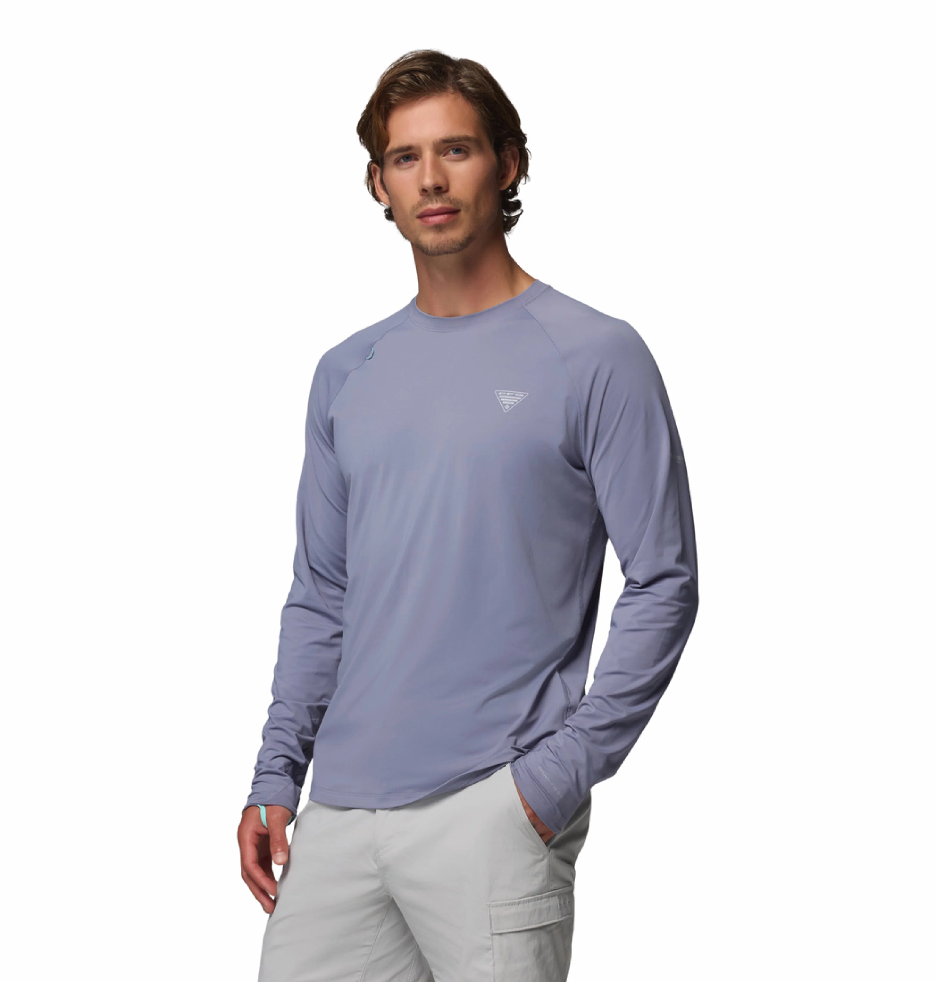 Columbia Men Blue Omni-Freeze Wild Cast Sun Tshirt - Image 5