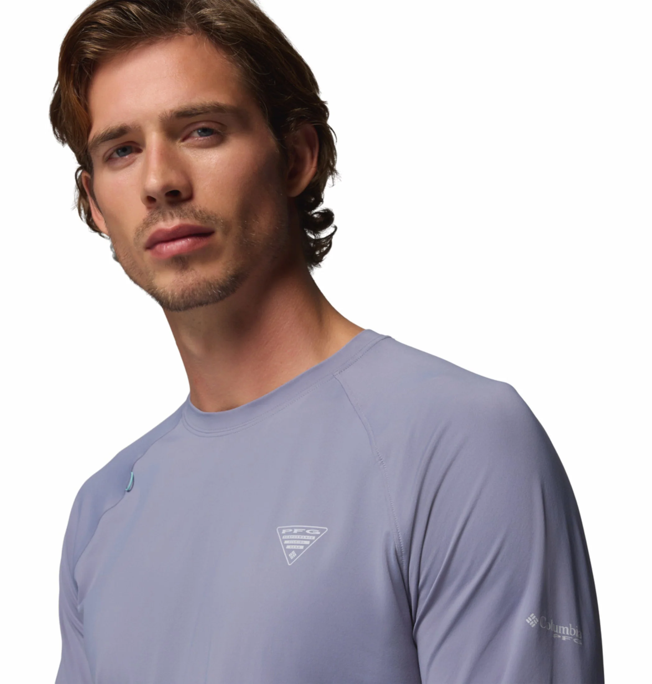 Columbia Men Blue Omni-Freeze Wild Cast Sun Tshirt - Image 7