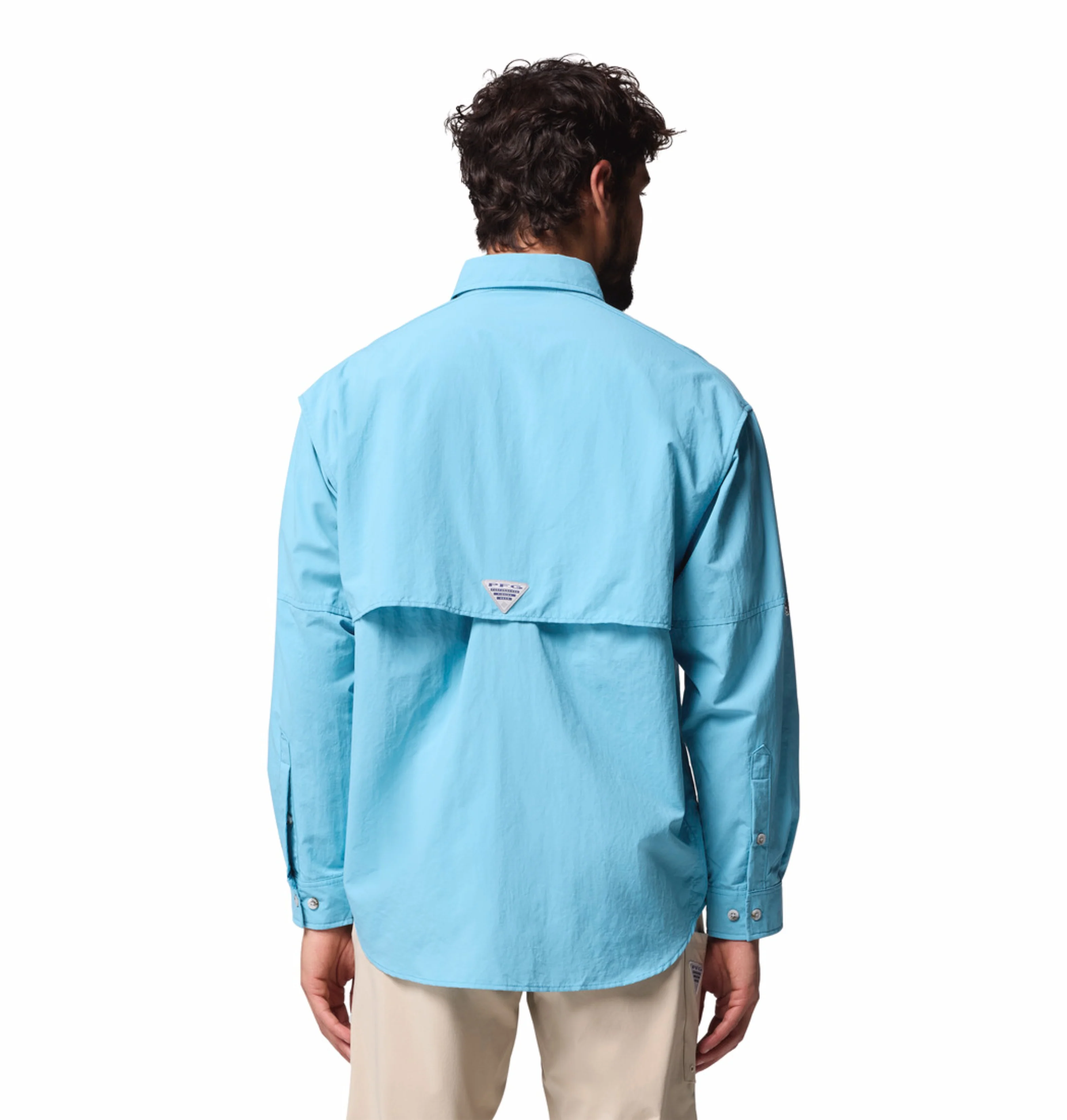 Columbia Men Blue Omni-Shade Bahama II Long Sleeve Shirt - Image 4