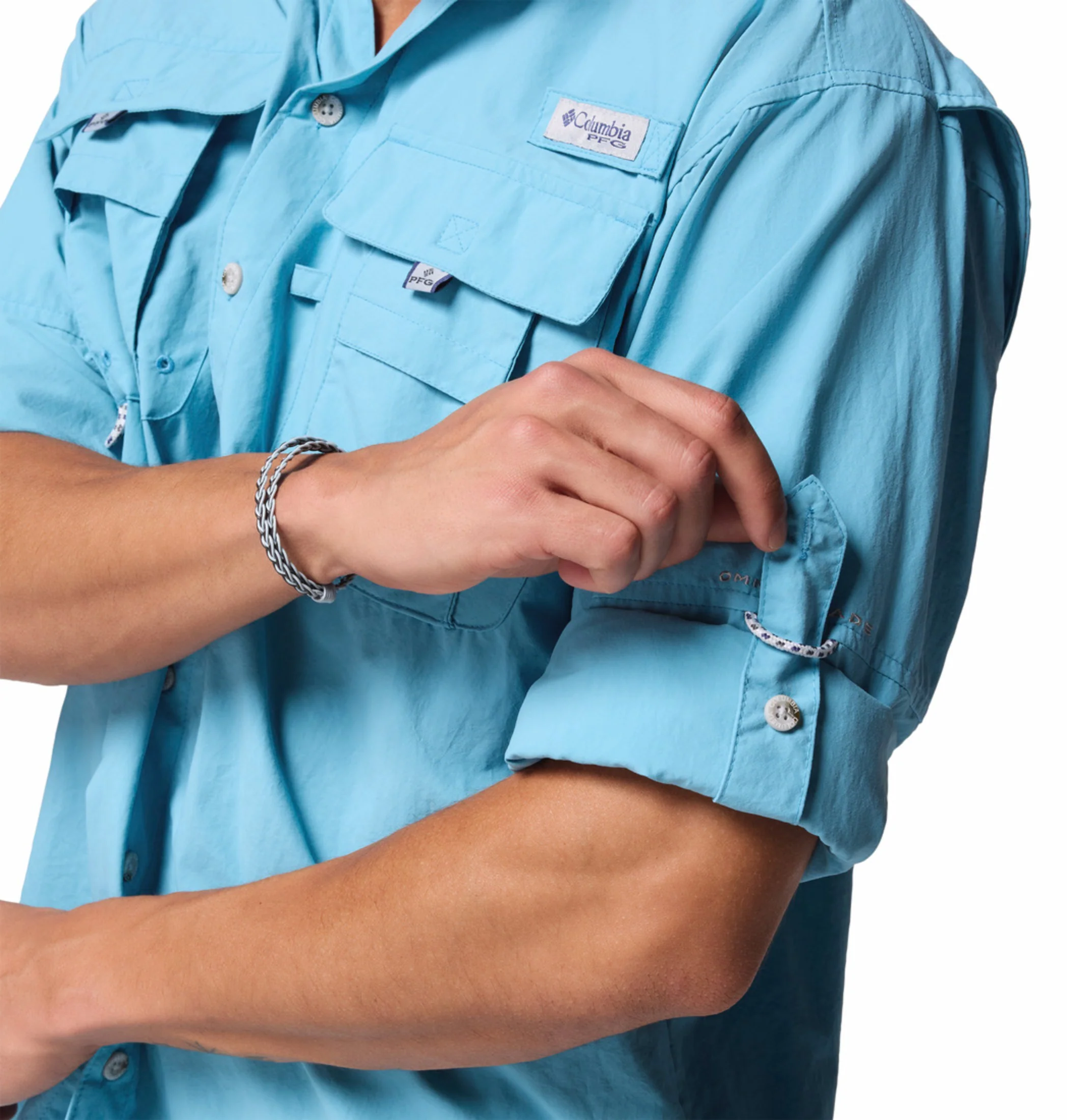 Columbia Men Blue Omni-Shade Bahama II Long Sleeve Shirt - Image 8