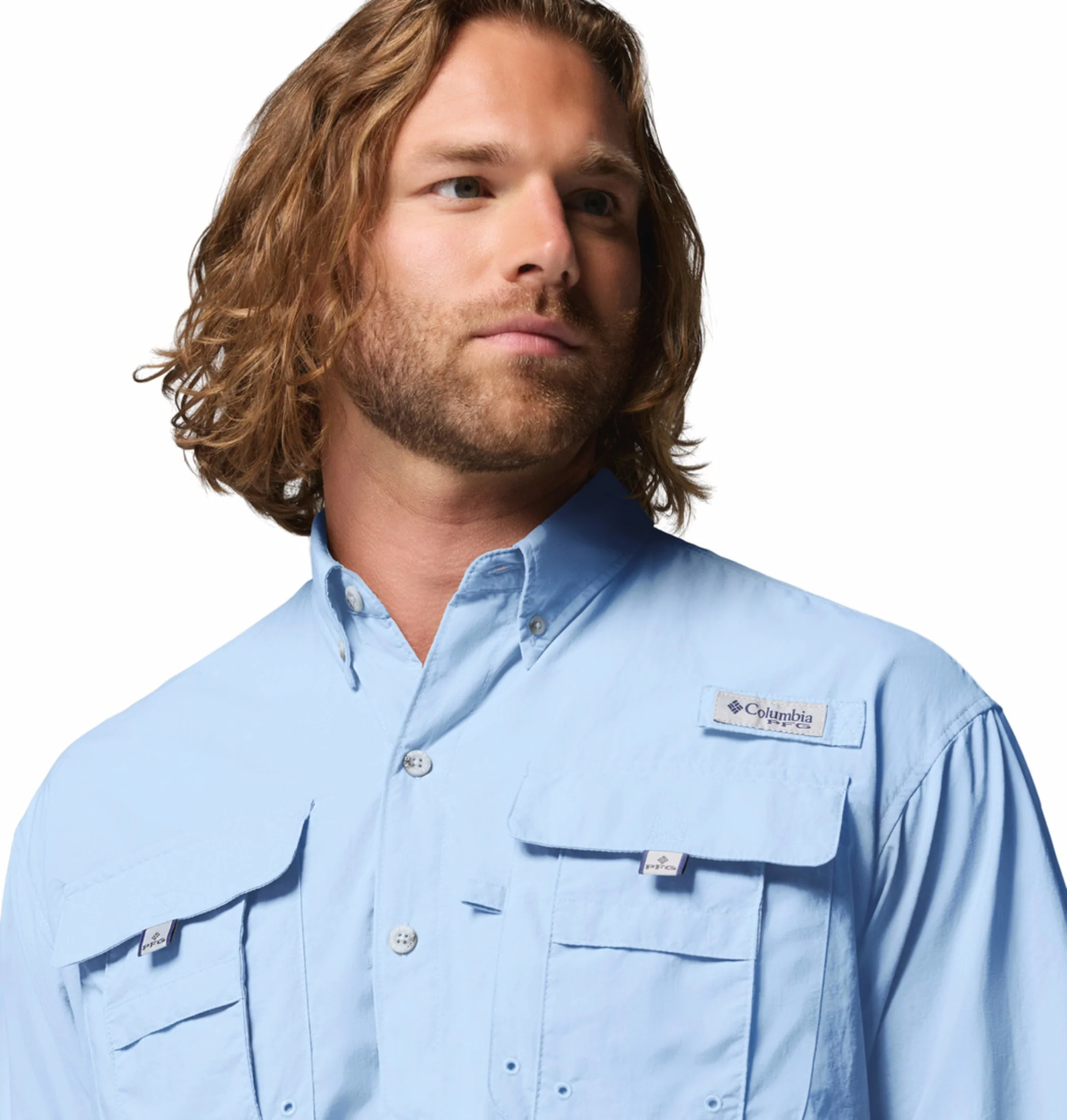 Columbia Men Blue Omni-Shade Bahama II Long Sleeve Shirt - Image 9