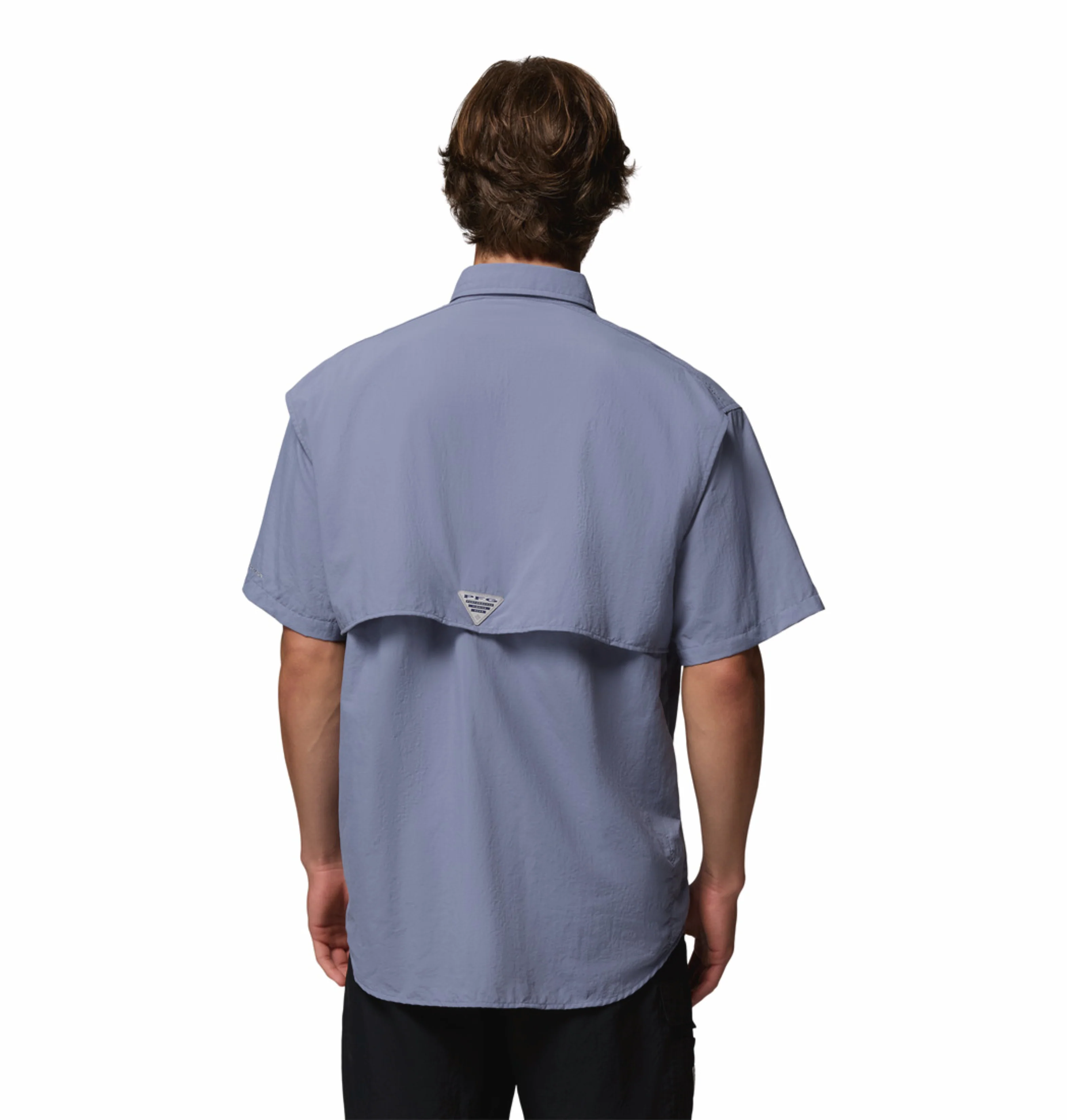 Columbia Men Blue Omni-Shade Bahama II Short Sleeve Shirt - Image 4