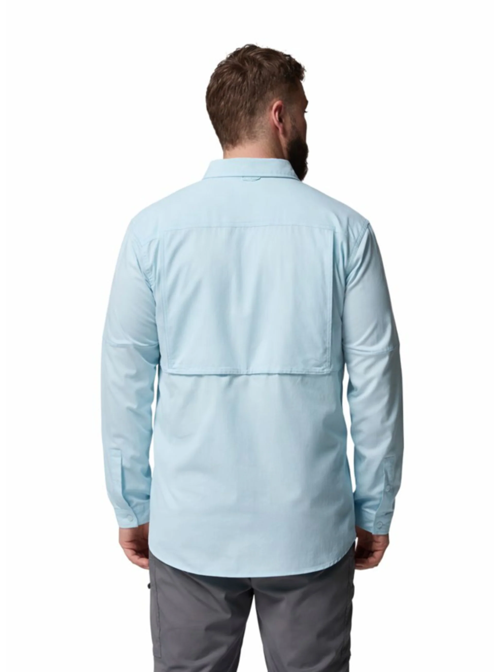 Columbia Men Blue Omni-Shade Silver Ridge Utility II Long Sleeve Shirt - Image 4
