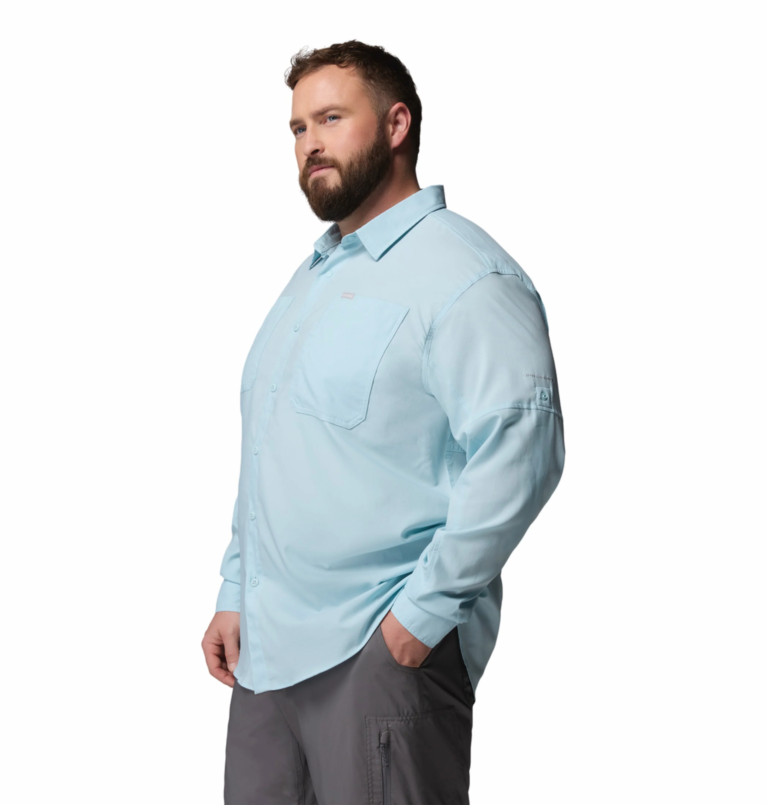 Columbia Men Blue Omni-Shade Silver Ridge Utility II Long Sleeve Shirt - Image 5