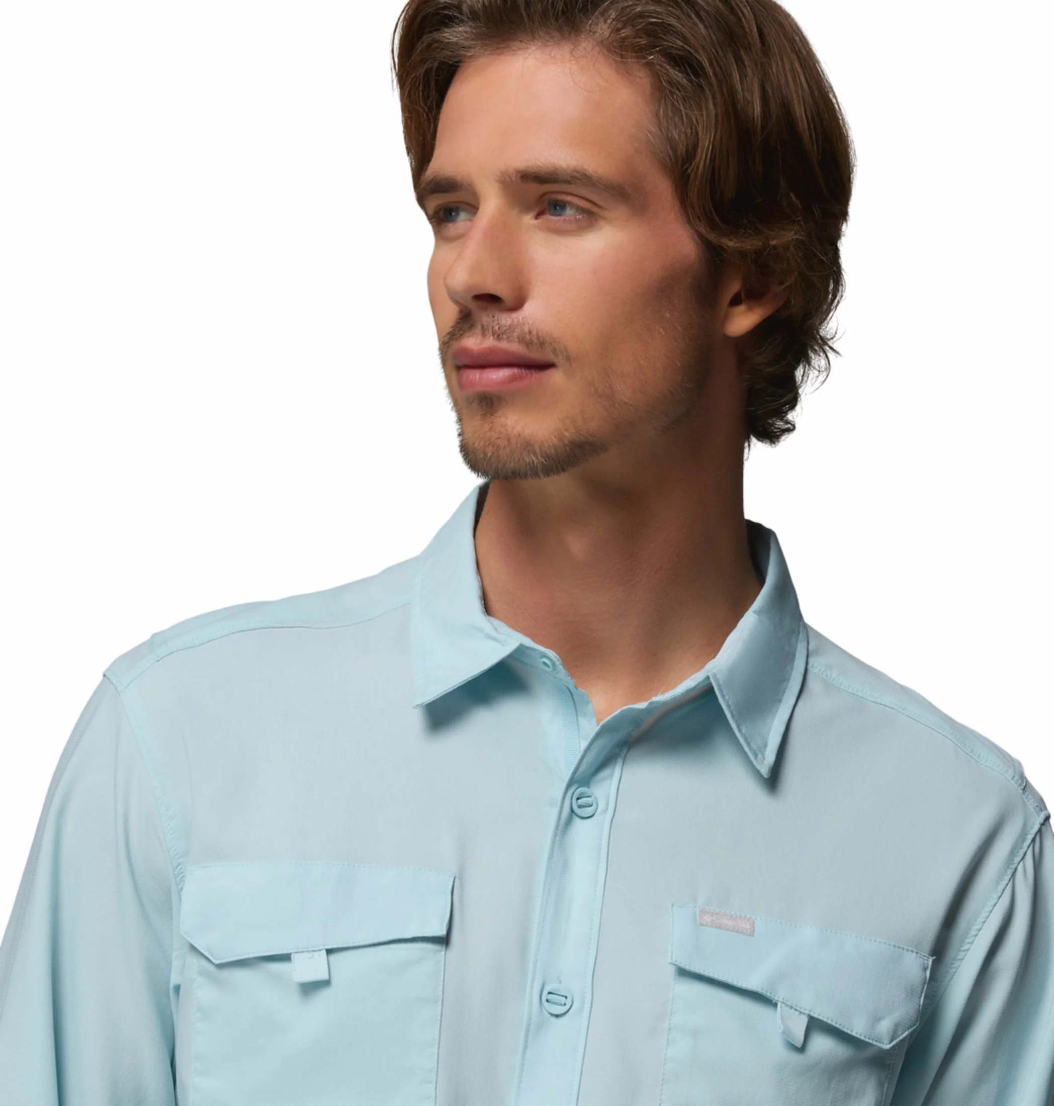 Columbia Men Blue Omni-Shade Silver Ridge Utility II Long Sleeve Shirt - Image 8