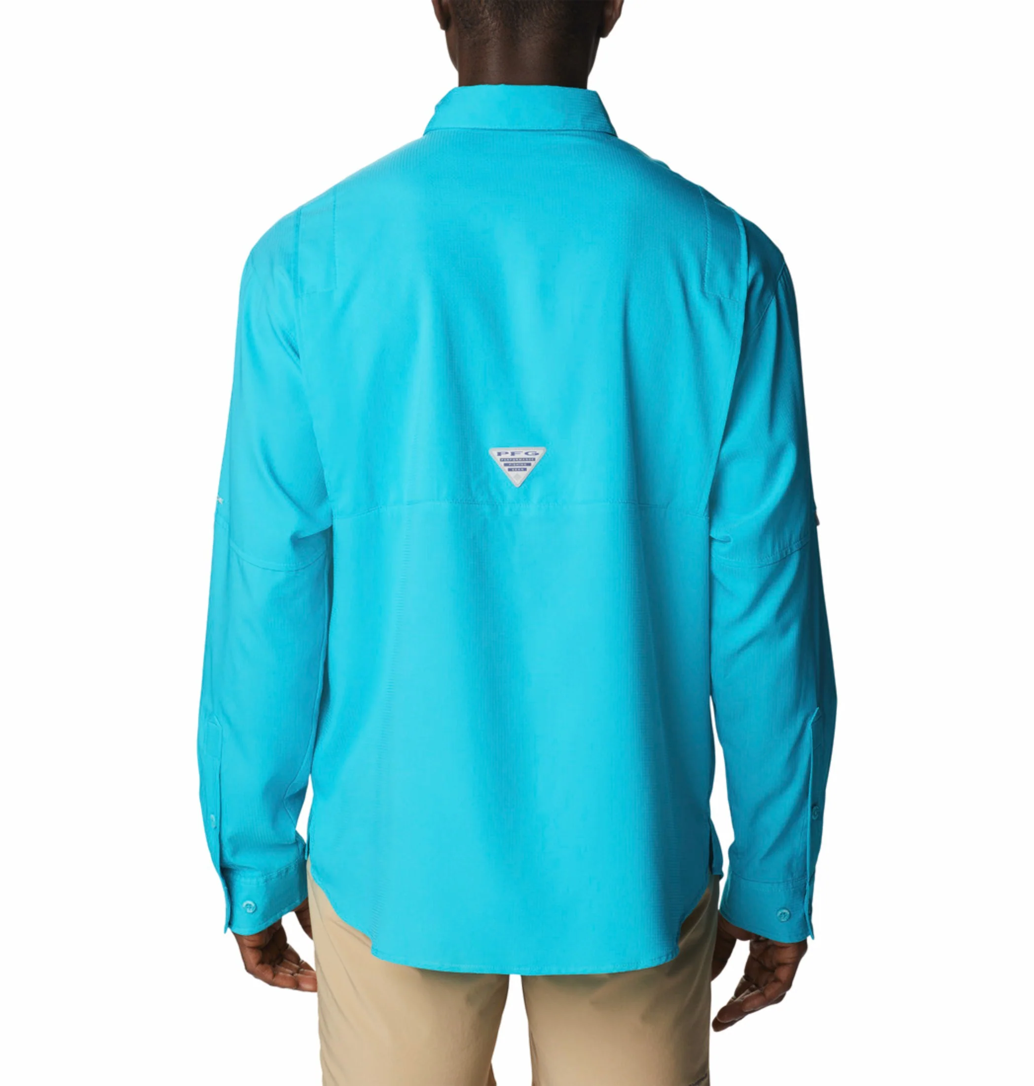 Columbia Men Blue Omni-Shade Tamiami II Long Sleeve Shirt - Image 4