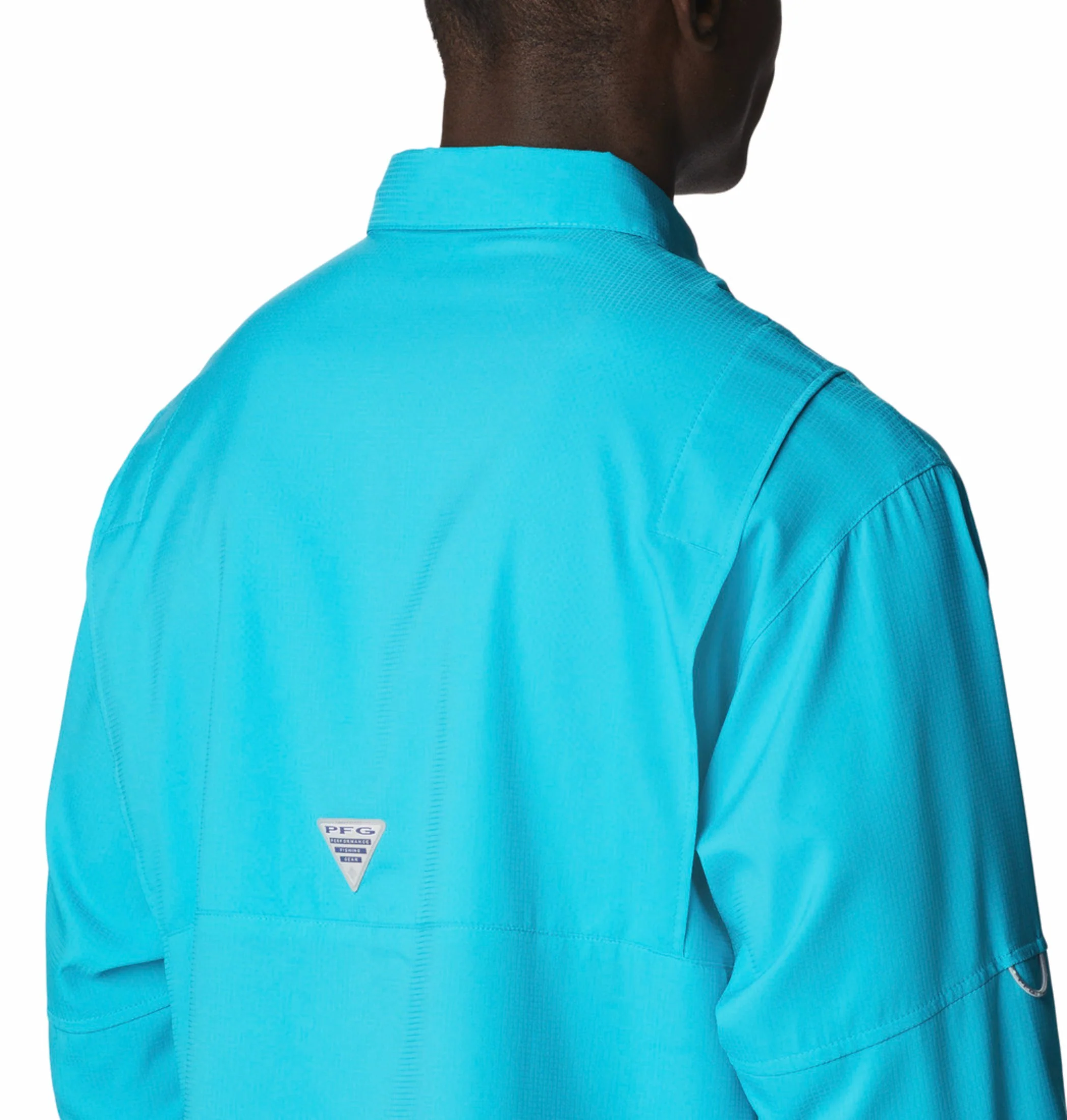 Columbia Men Blue Omni-Shade Tamiami II Long Sleeve Shirt - Image 7