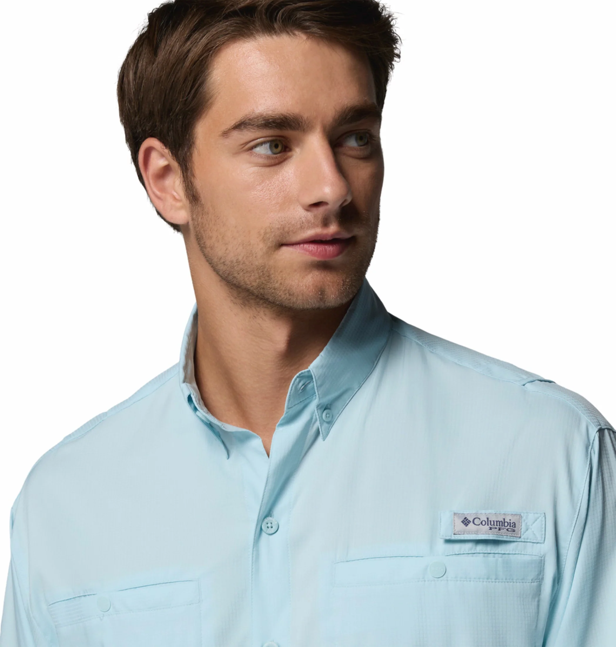 Columbia Men Blue Omni-Shade Tamiami II Long Sleeve Shirt - Image 9