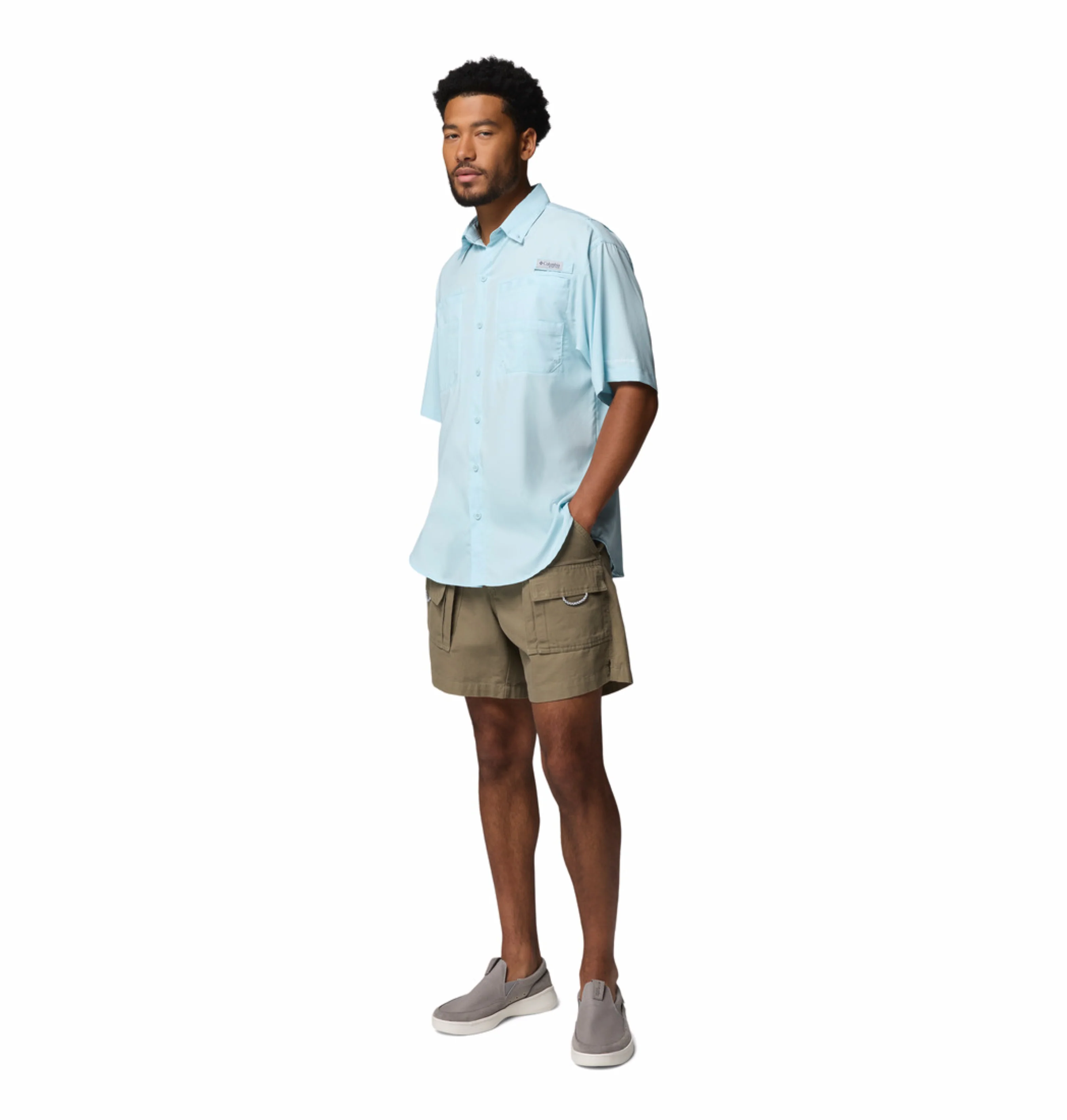 Columbia Men Blue Omni-Shade Tamiami II Short Sleeve Shirt - Image 5