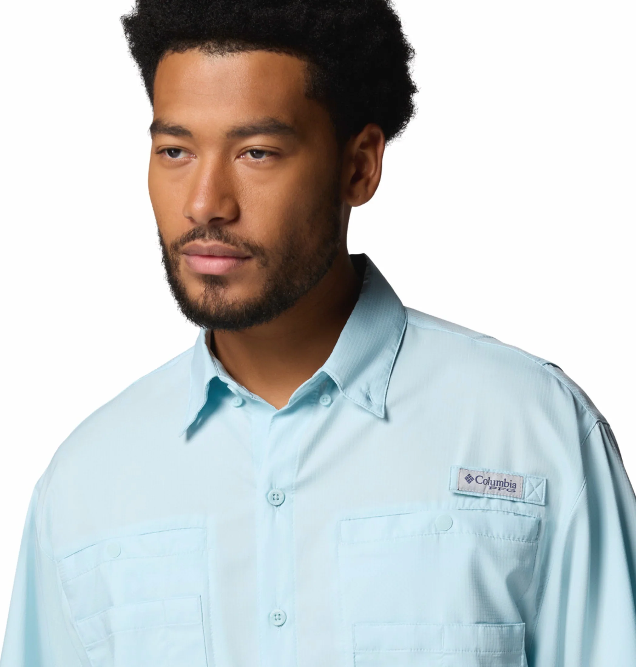 Columbia Men Blue Omni-Shade Tamiami II Short Sleeve Shirt - Image 6