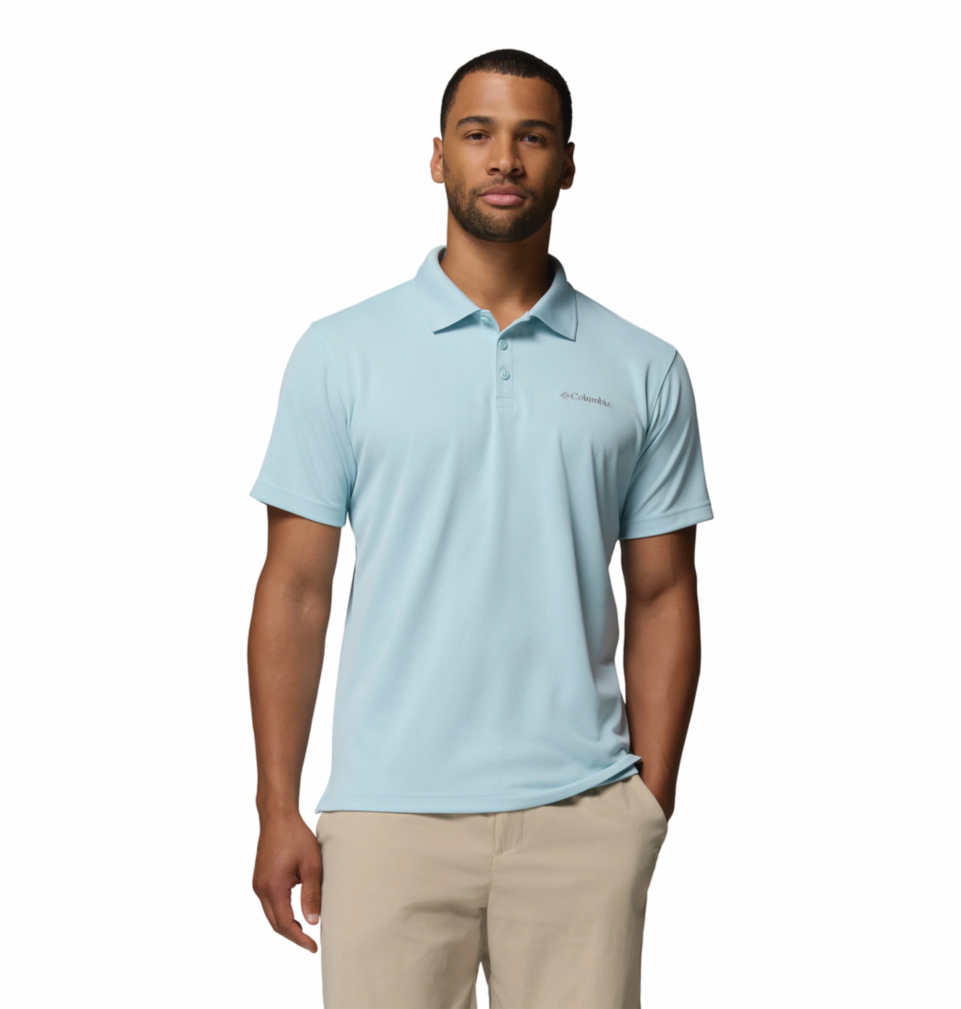 Columbia Men Blue Omni-Shade Utilizer Polo Tshirt