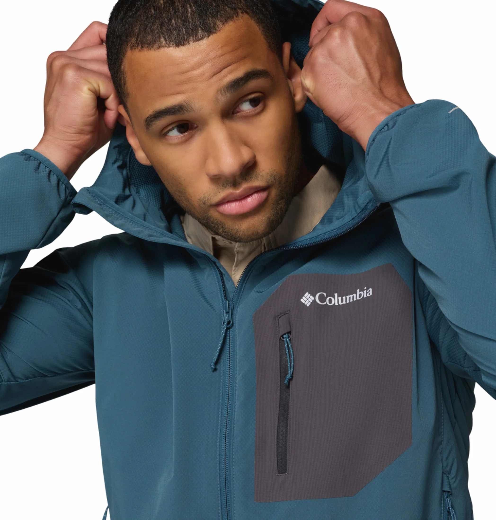 Columbia Men Blue Omni-Shield Tall Heights III Soft Shell Jacket - Image 8
