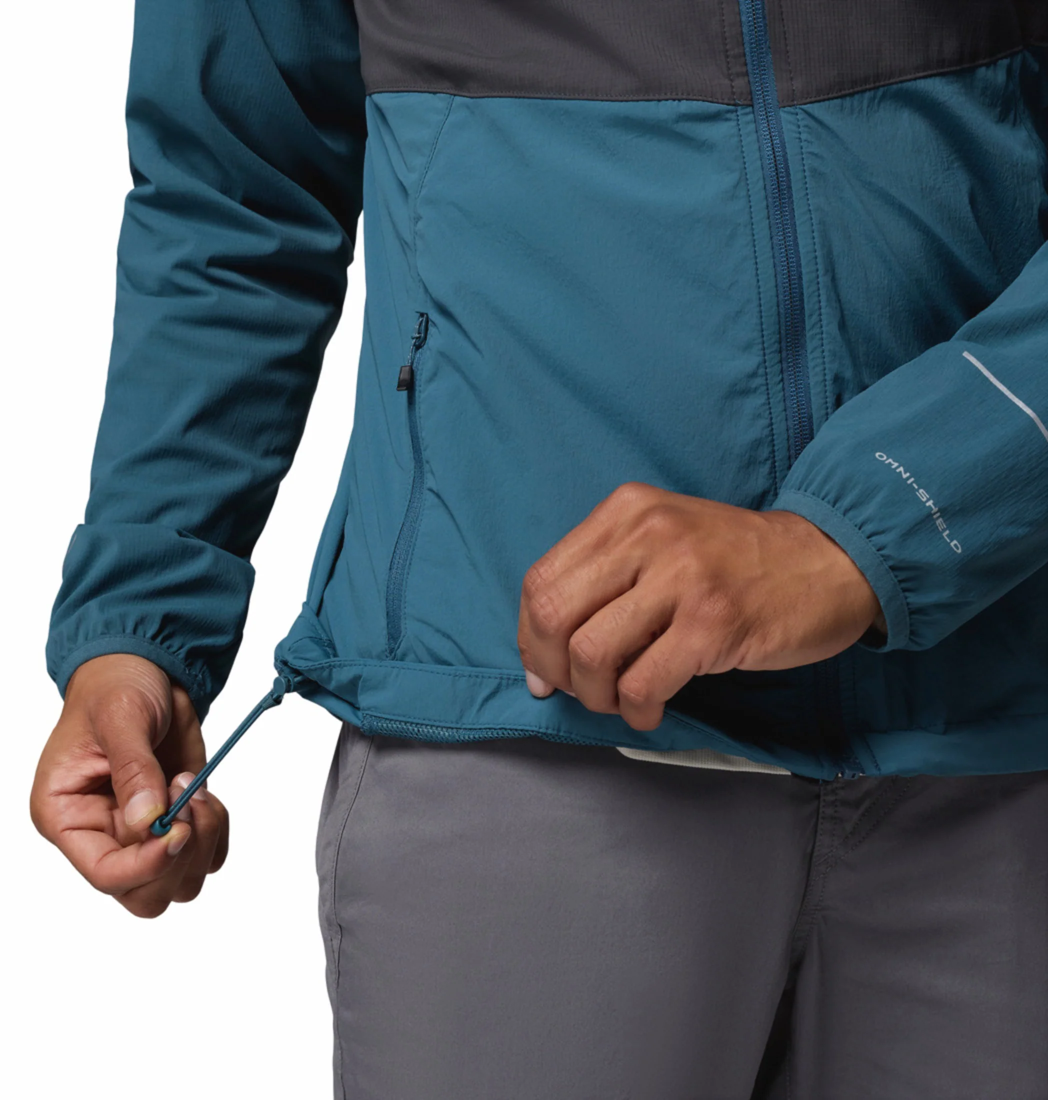 Columbia Men Blue Omni-Shield Tech II Windbreaker - Image 10