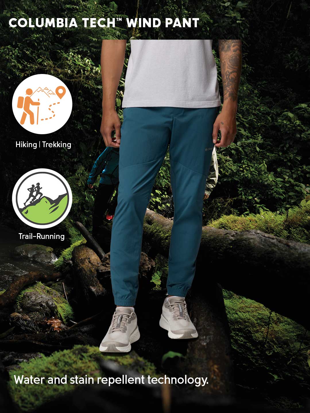Columbia Men Blue Omni-Shield Tech Wind Pant - Image 2