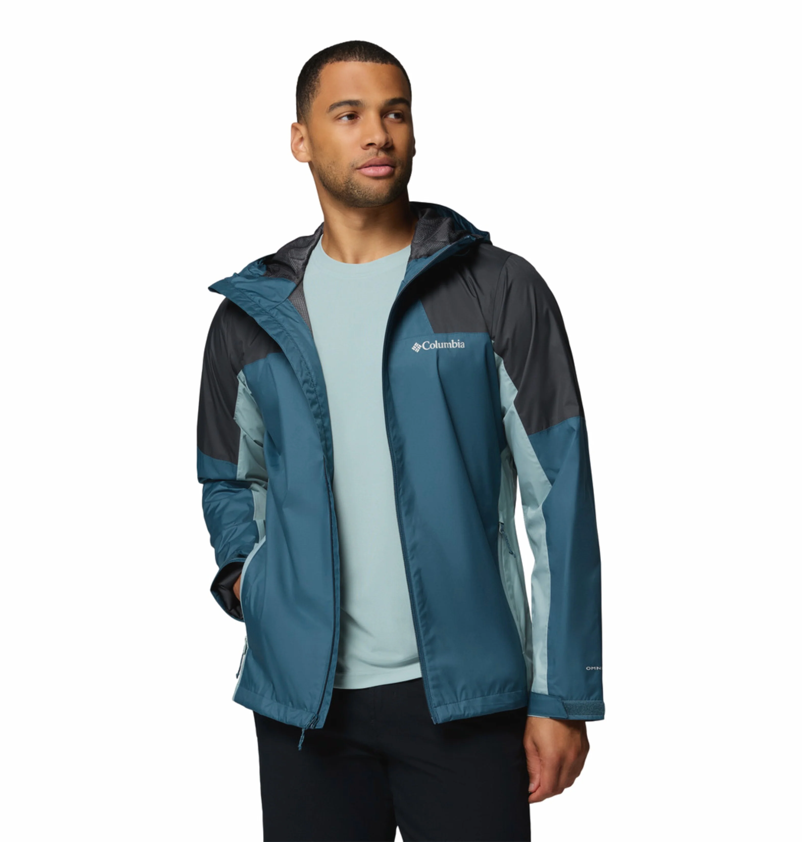 Columbia Men Blue Omni-Tech Inner Limits III Rain Jacket - Image 7