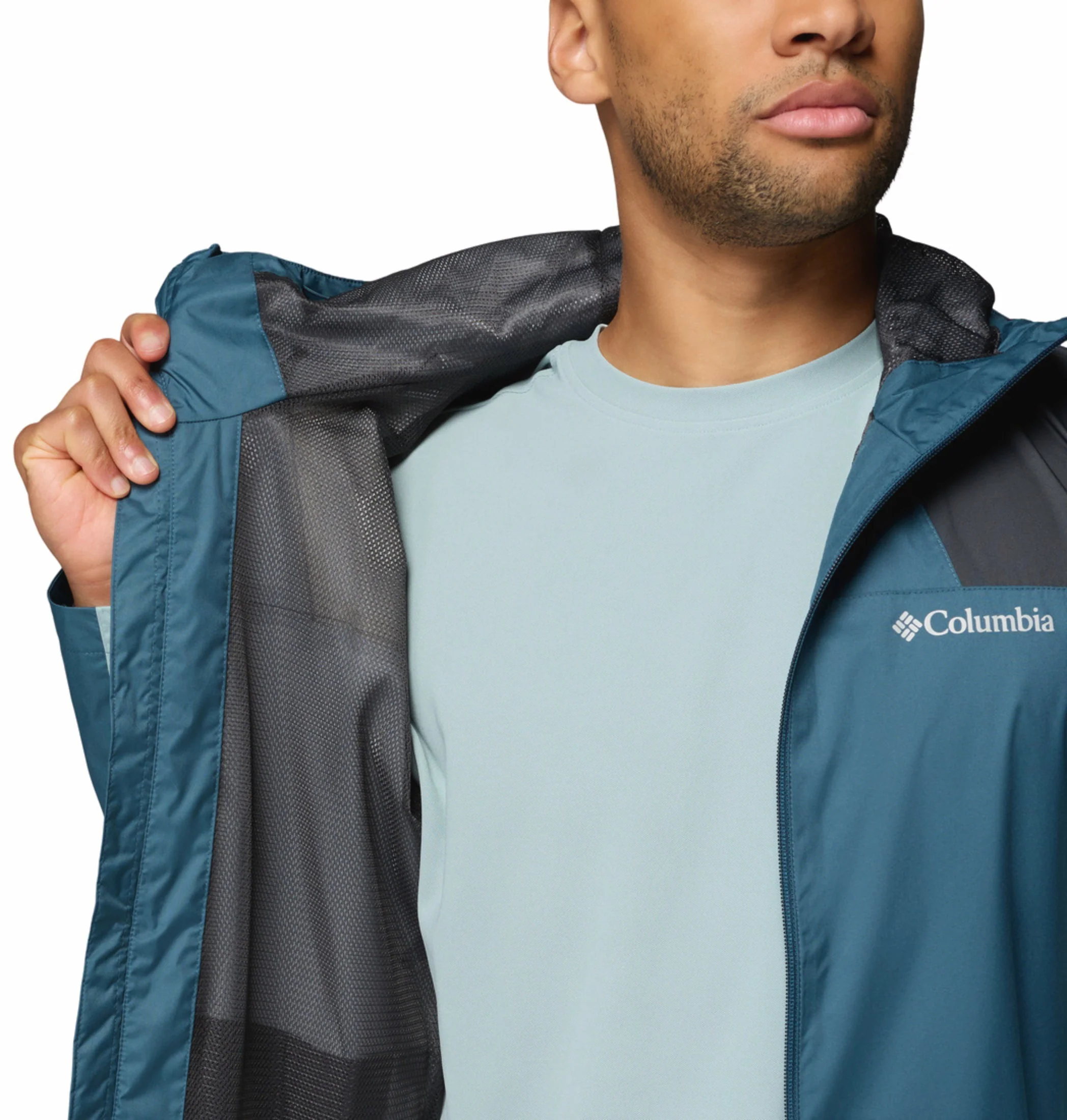 Columbia Men Blue Omni-Tech Inner Limits III Rain Jacket - Image 8