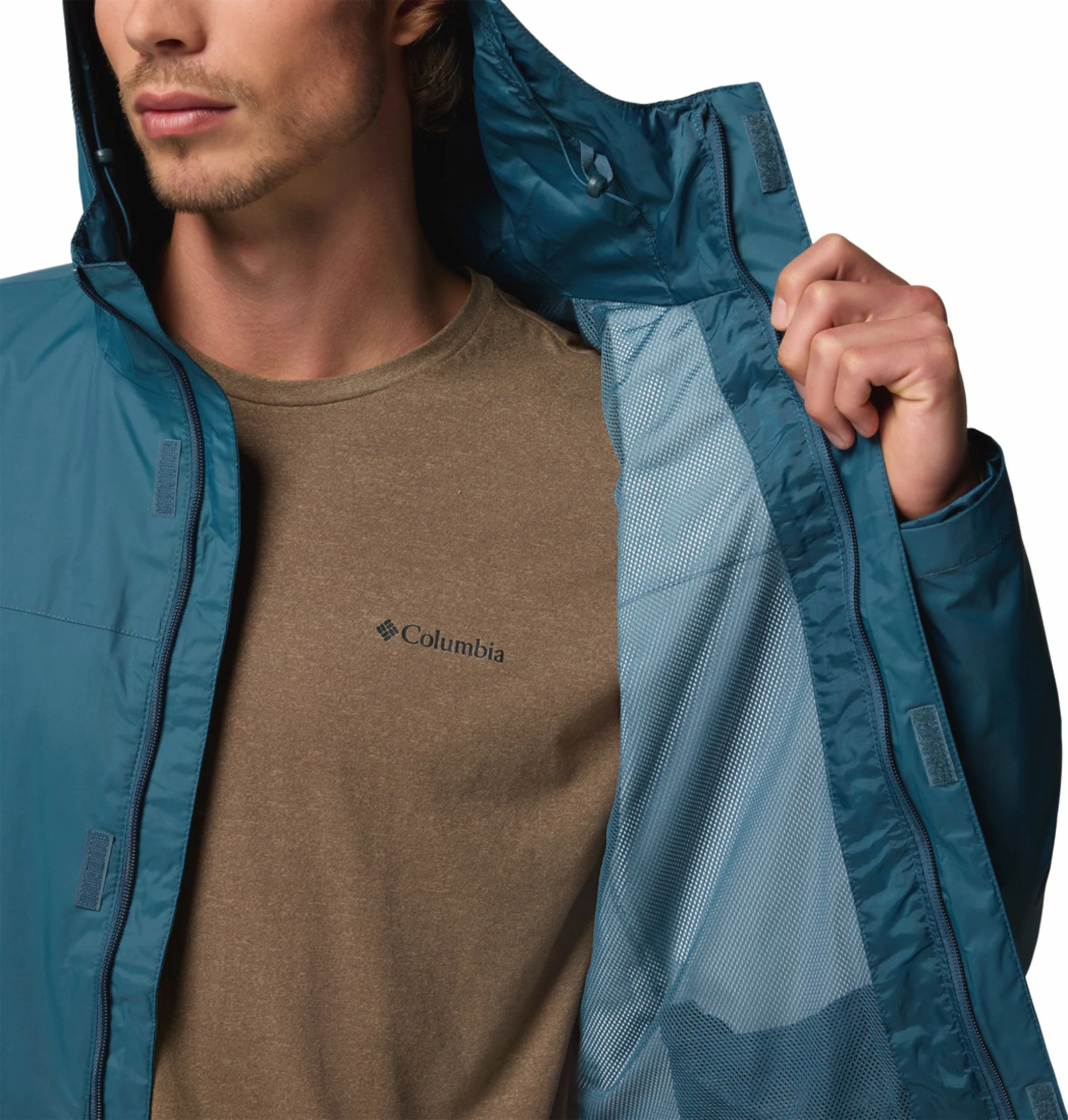 Columbia Men Blue Omni-Tech Watertight II Rain Jacket - Image 8