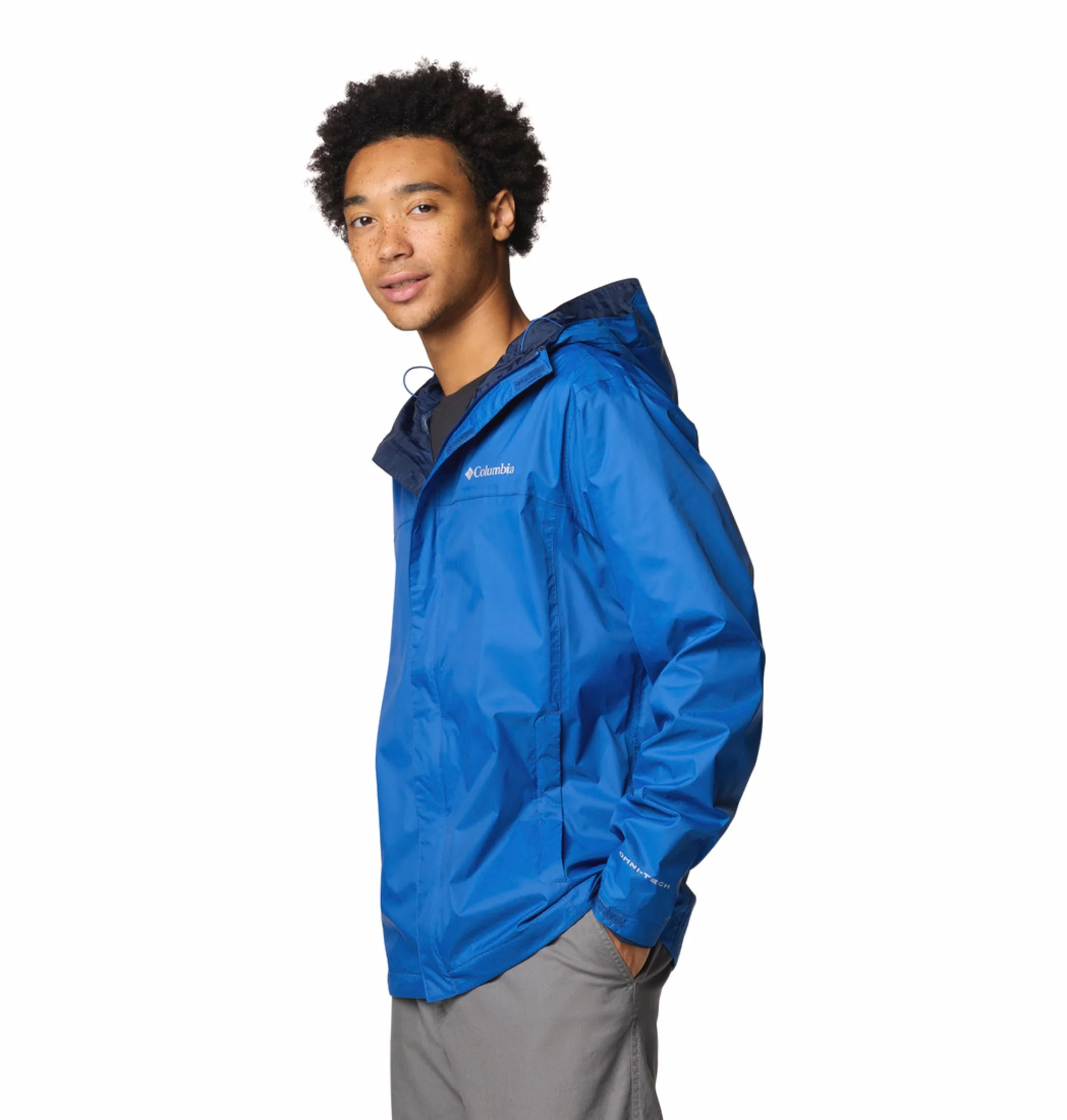 Columbia Men Blue Omni-Tech Watertight II Rain Jacket - Image 5