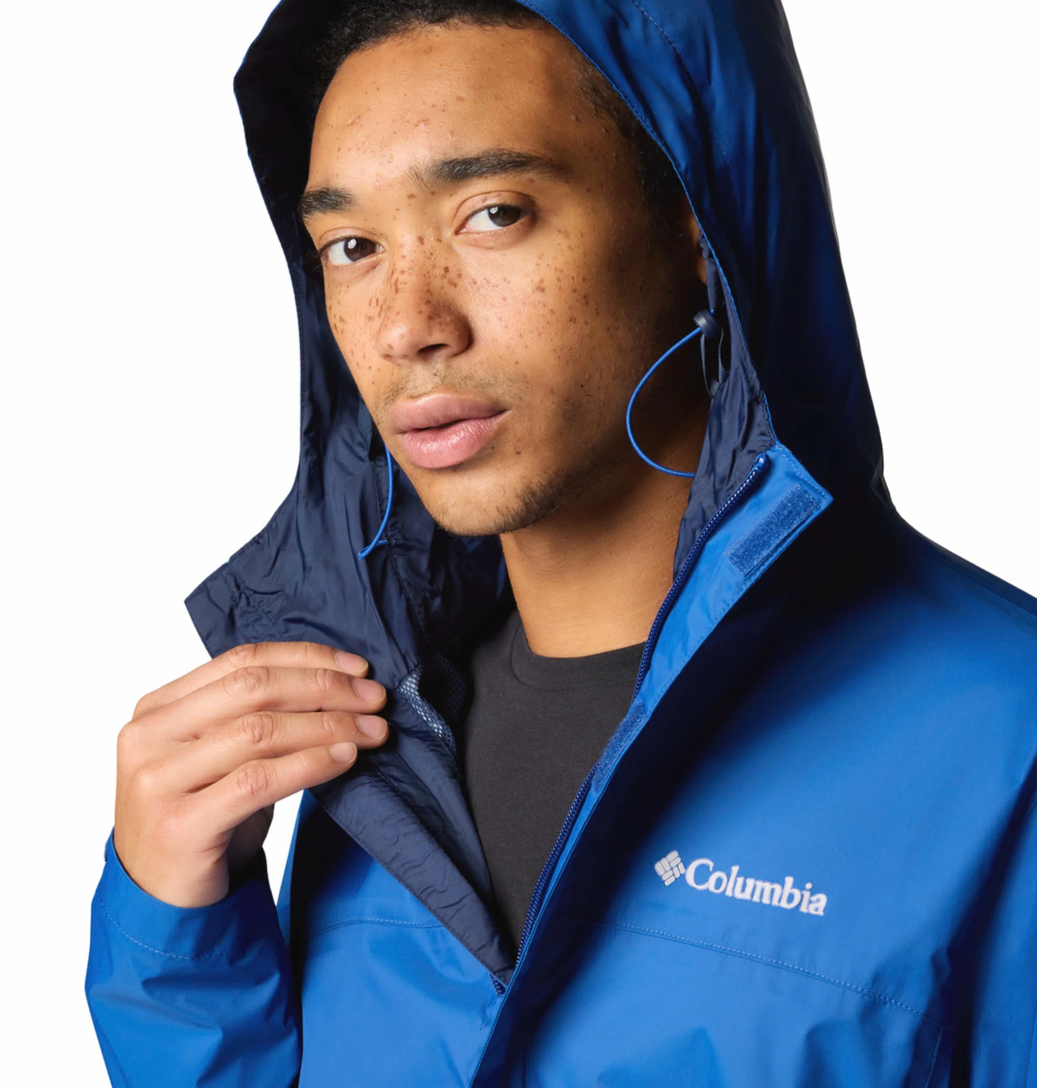 Columbia Men Blue Omni-Tech Watertight II Rain Jacket - Image 7