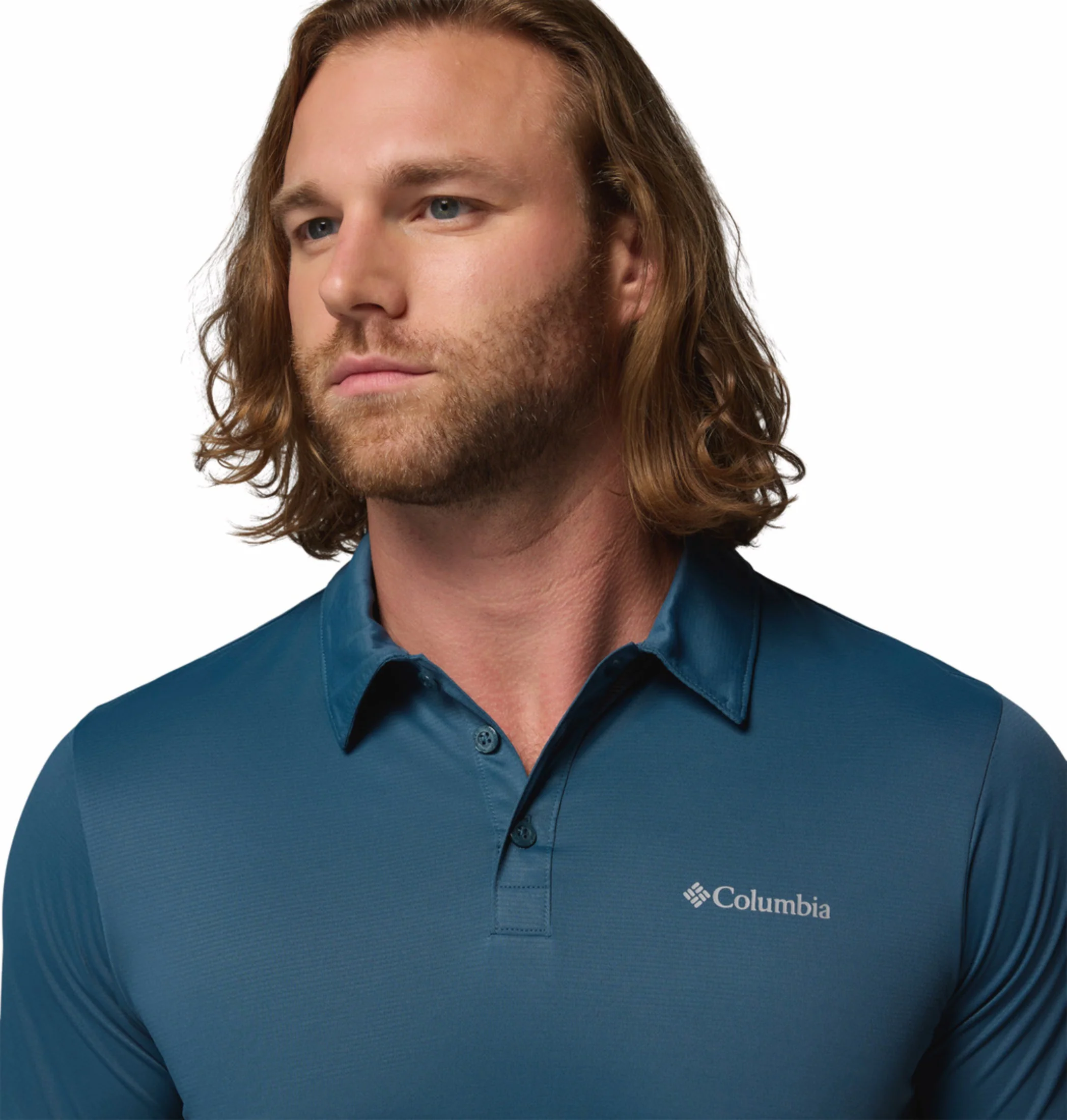 Columbia Men Blue Omni-Wick Hike Polo Tshirt - Image 7