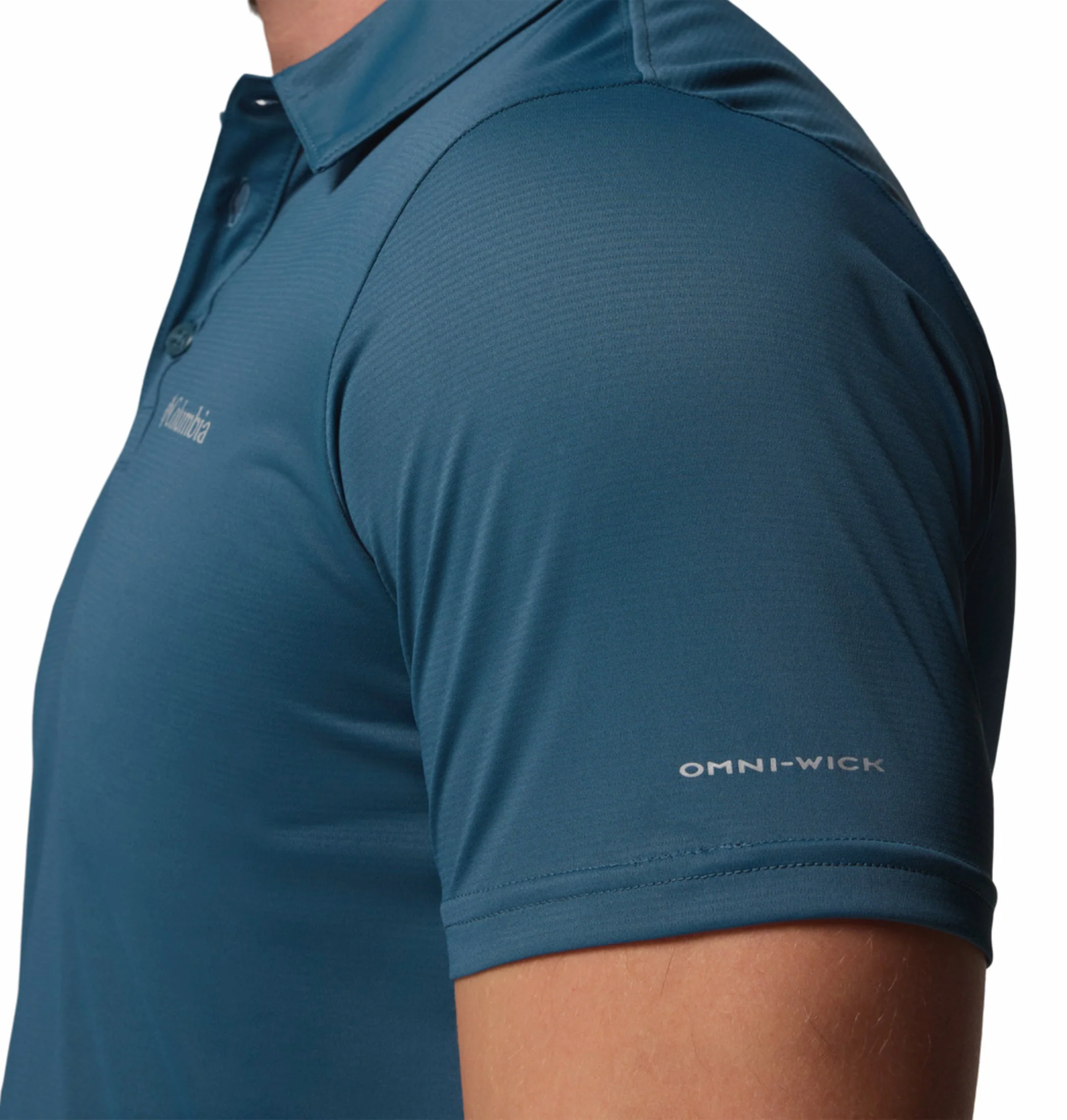 Columbia Men Blue Omni-Wick Hike Polo Tshirt - Image 8
