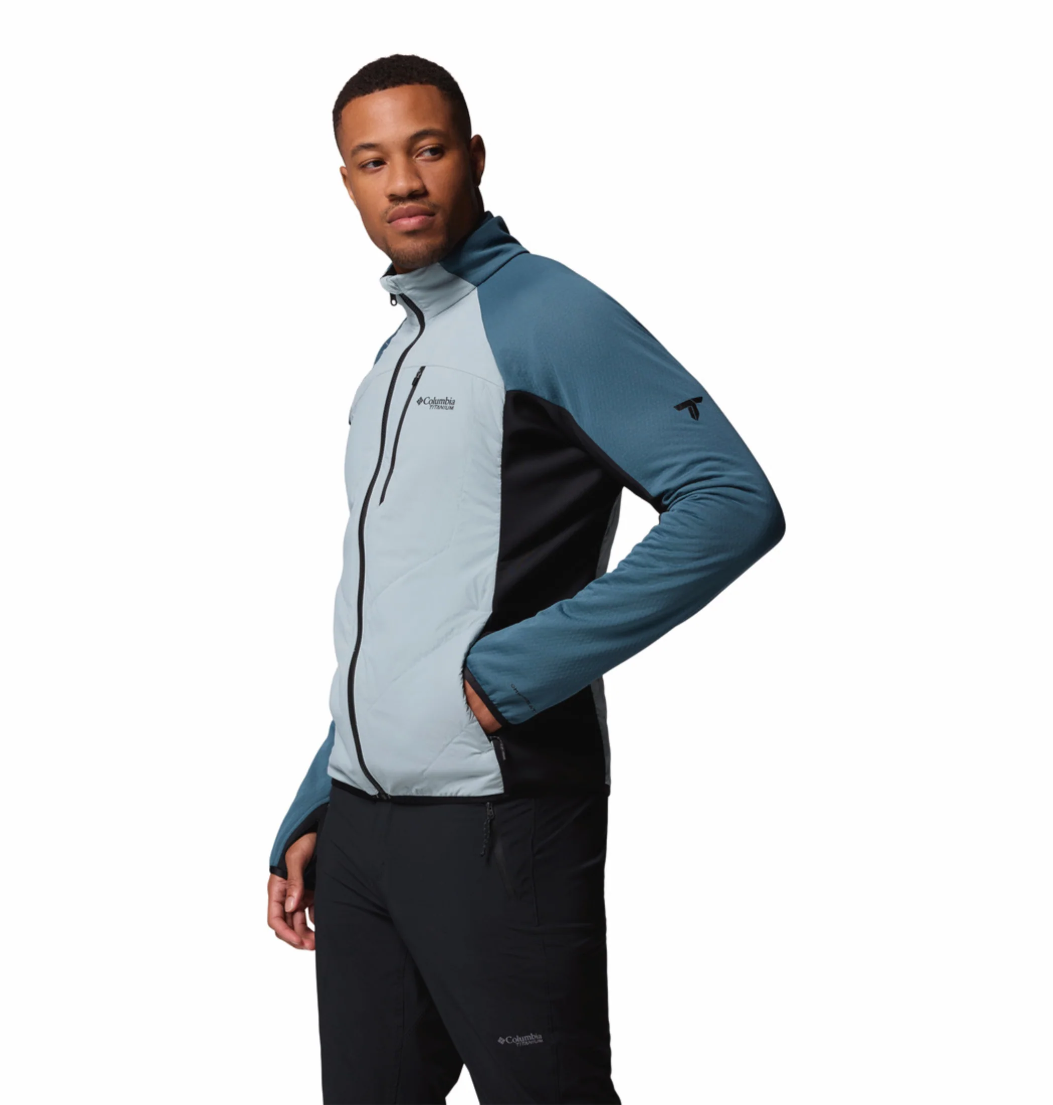 Columbia Men Blue OmniHeat Arctic Hybrid Fleece Jacket - Image 5