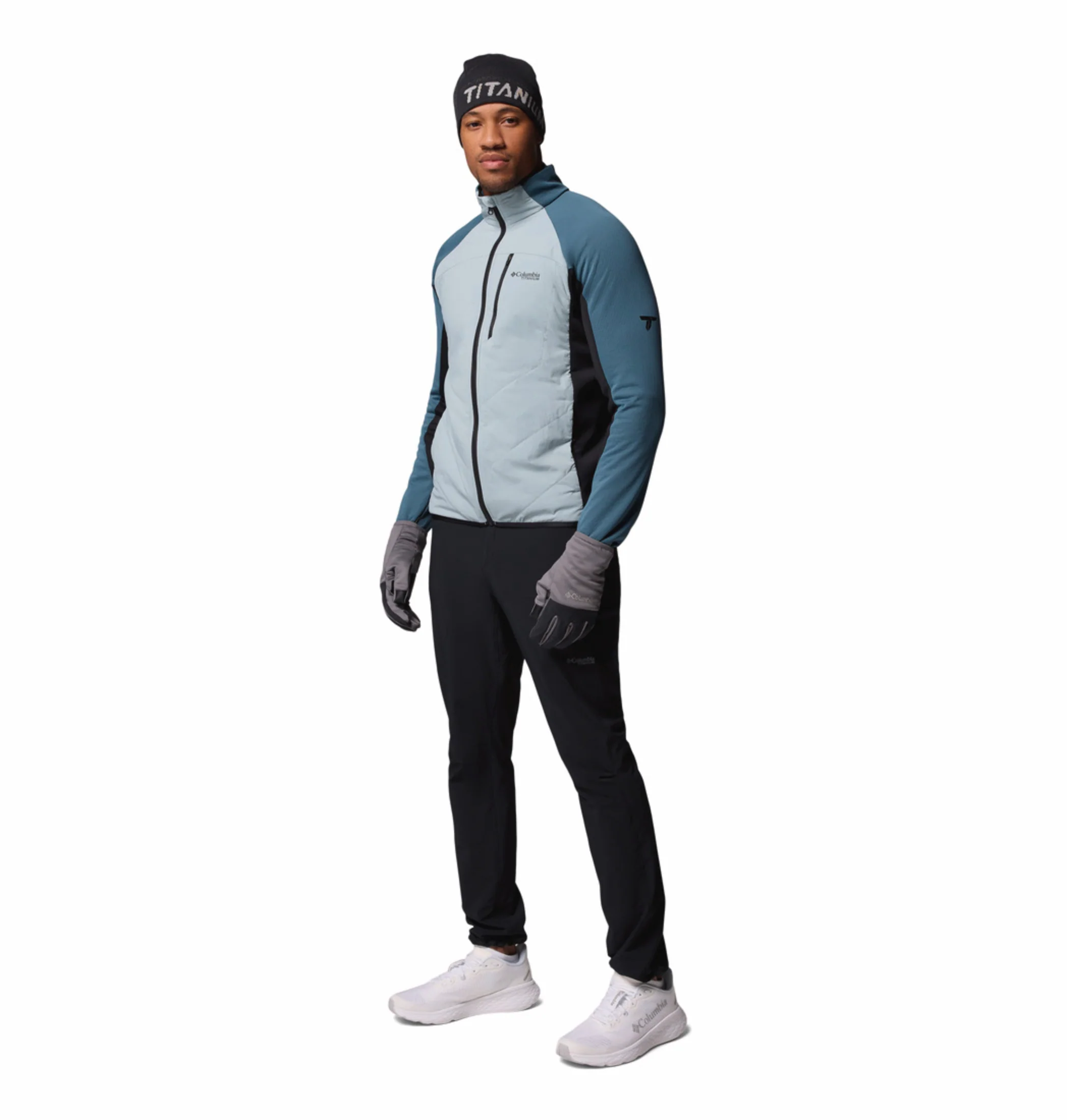 Columbia Men Blue OmniHeat Arctic Hybrid Fleece Jacket - Image 6