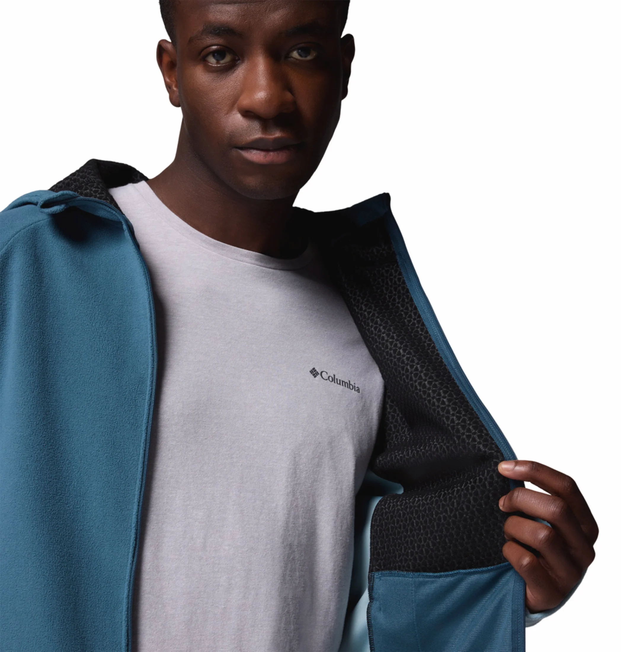 Columbia Men Blue OmniHeat Arctic Peak Fleece Jacket - Image 9