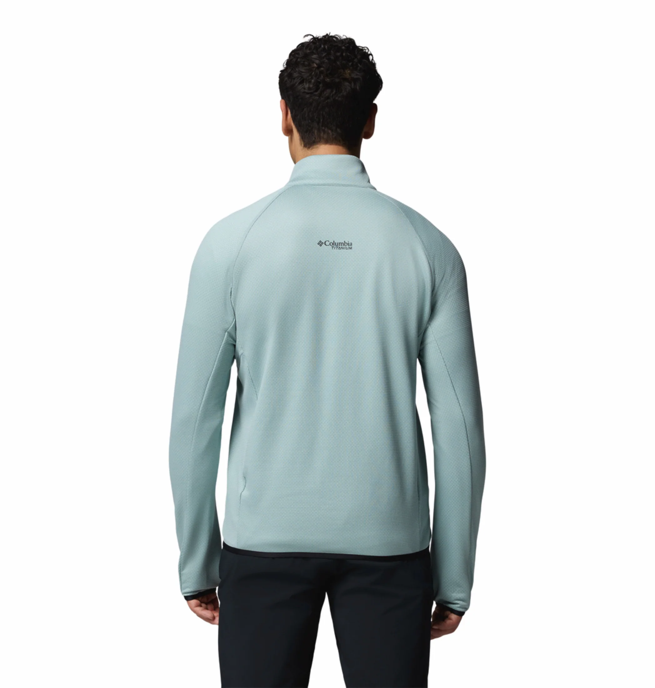 Columbia Men Blue OmniWick Triple Canyon Grid II Fleece Jacket - Image 4