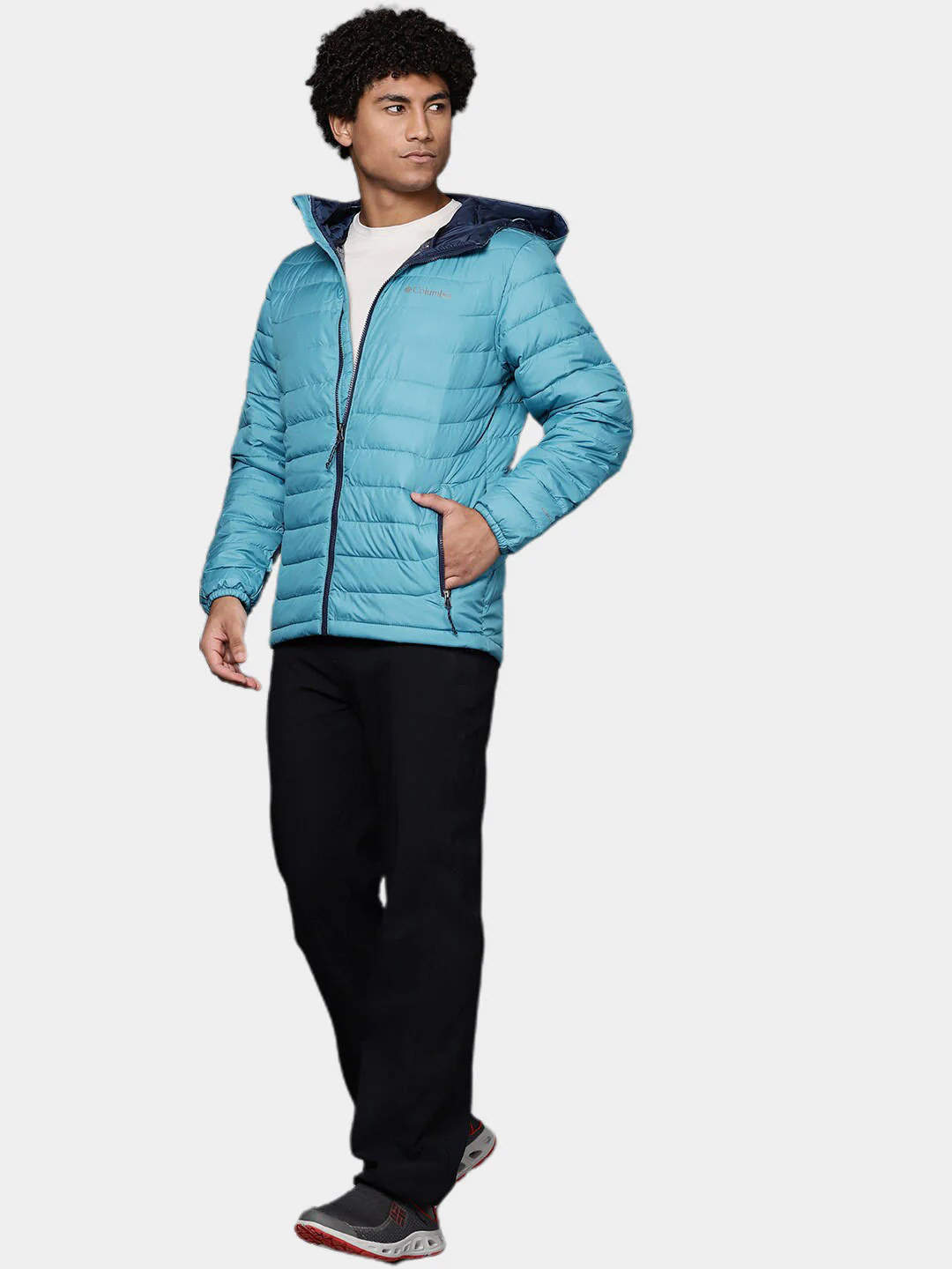 Columbia Men Blue Powder Lite Hooded Jacket - Image 13
